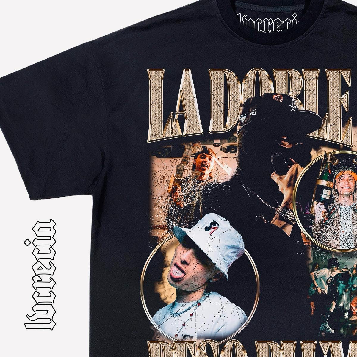 La Doble P Black Tee