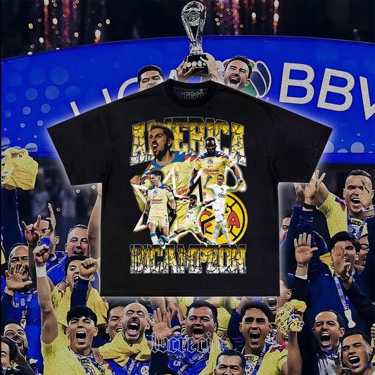 América Bicampeón Black Tee
