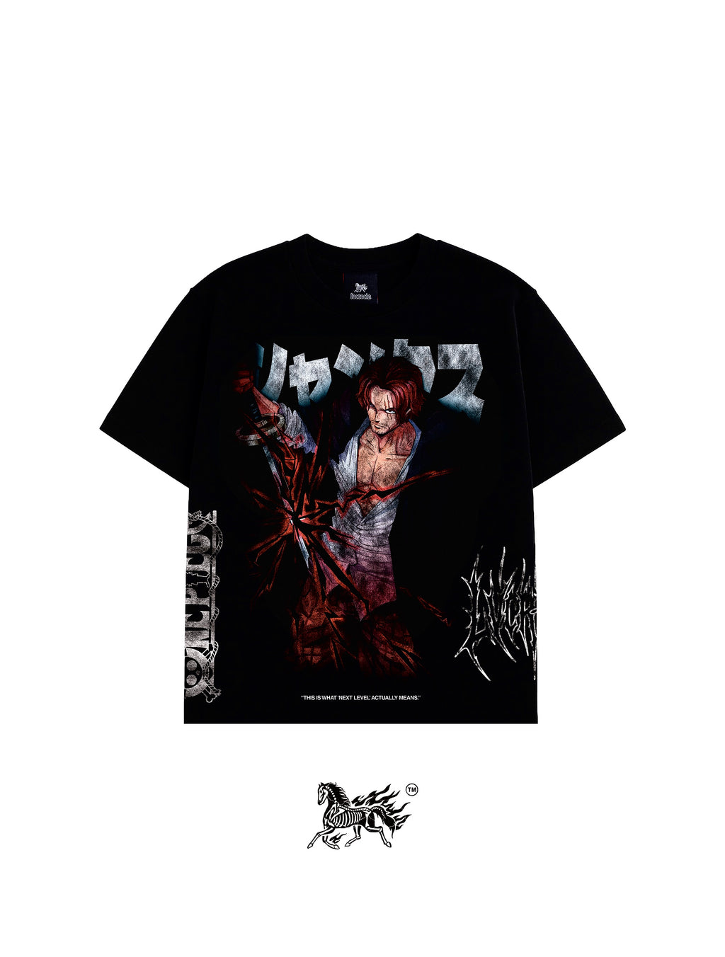 SHANKS AOP "PREMIUM" BLACK TEE