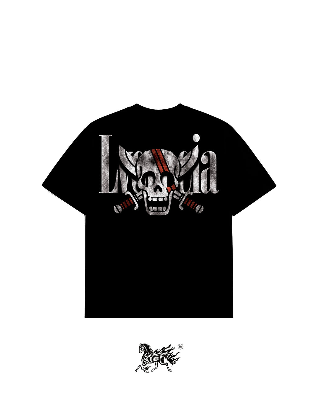 SHANKS DOUBLE PRINT "PREMIUM" BLACK TEE