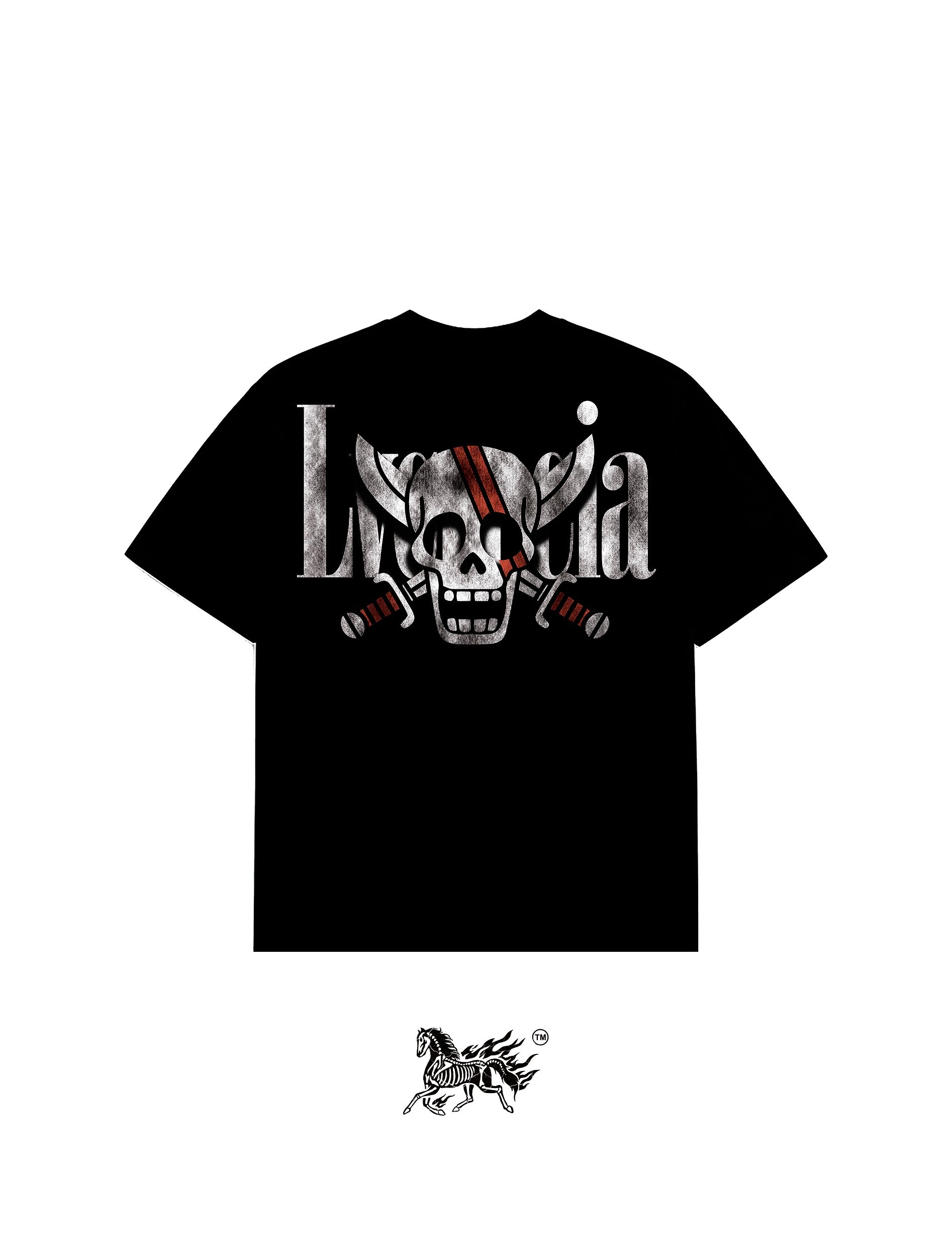SHANKS DOUBLE PRINT "PREMIUM" BLACK TEE
