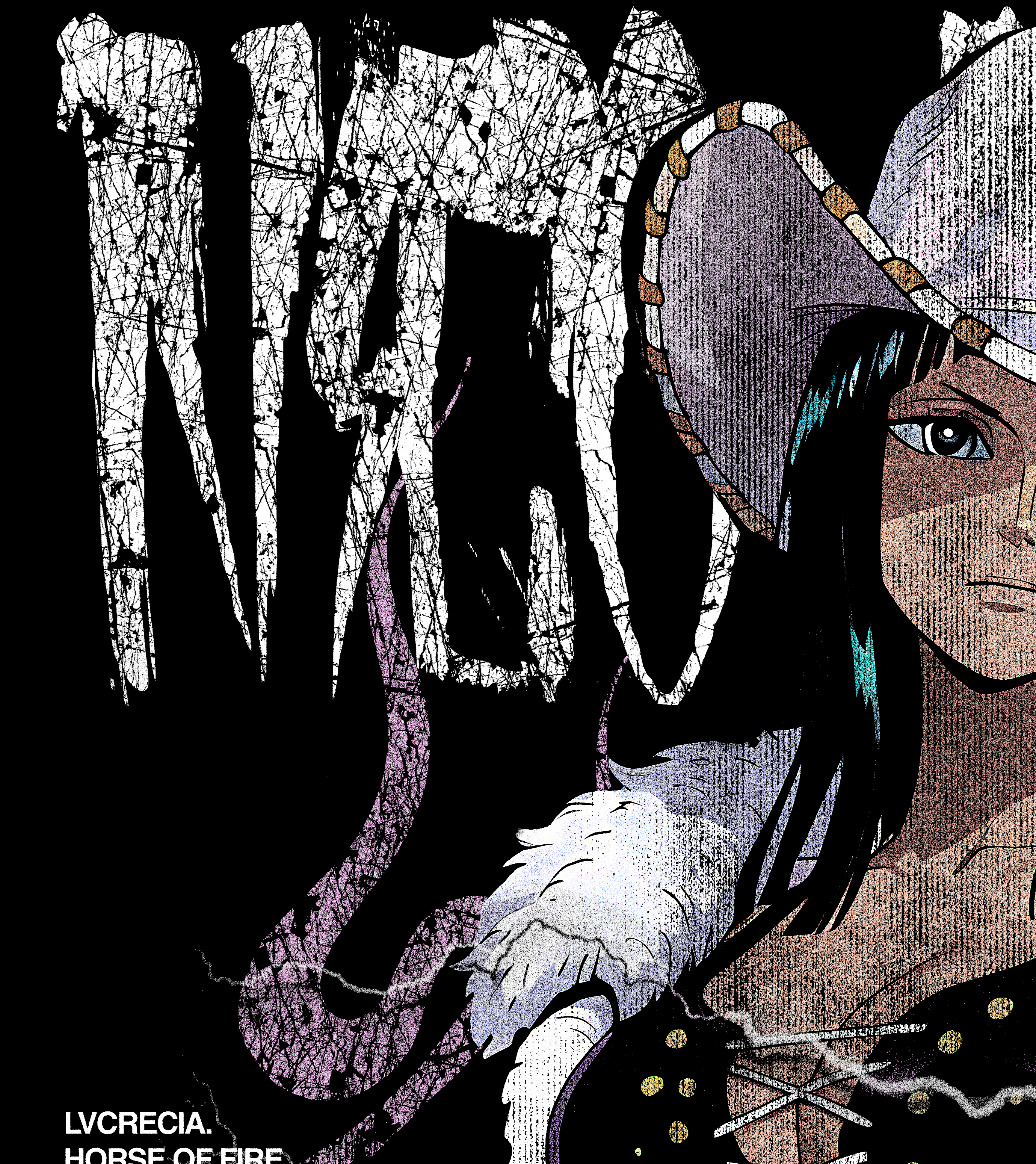 NICO ROBIN DOUBLE PRINT "PREMIUM" BLACK TEE