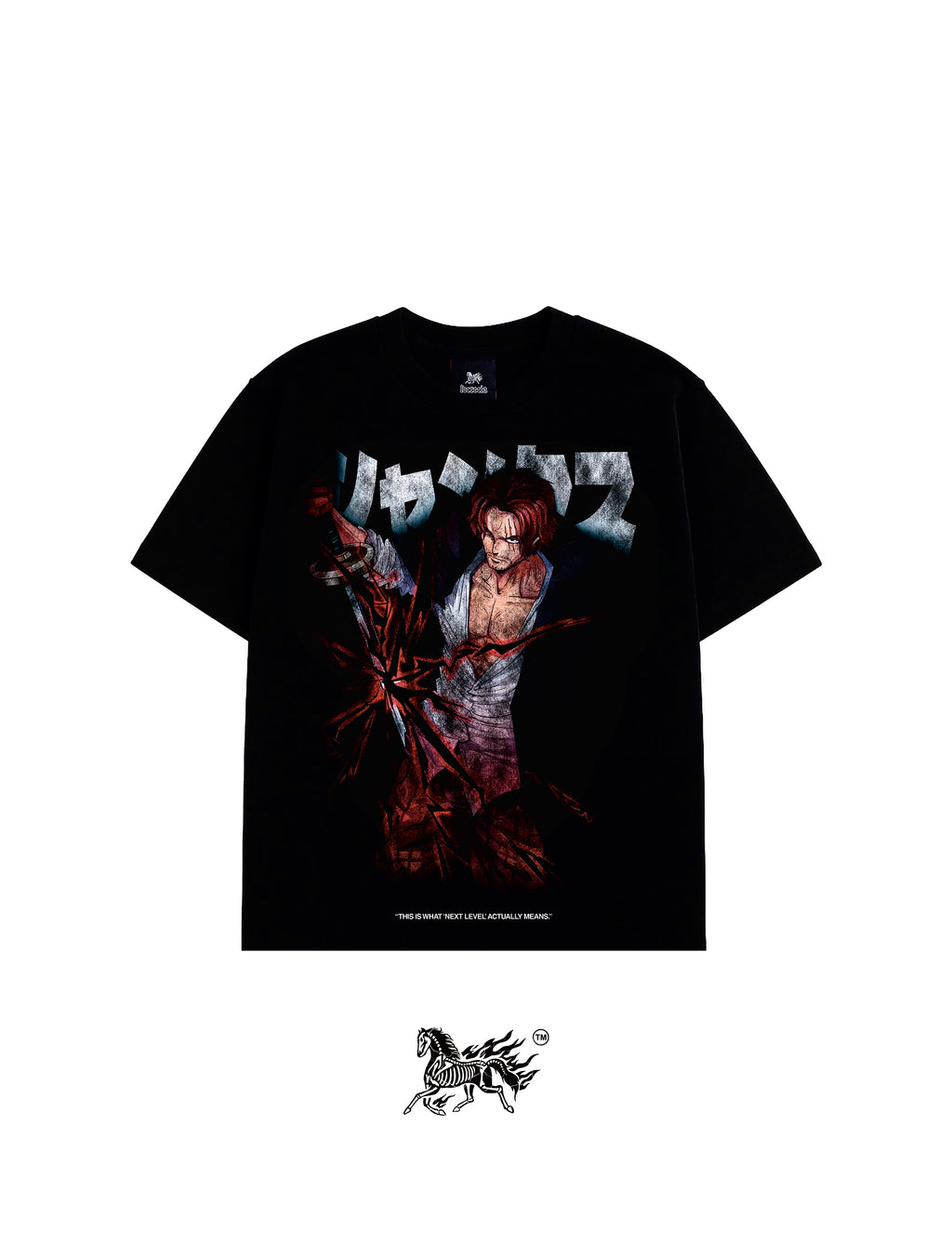 SHANKS DOUBLE PRINT "PREMIUM" BLACK TEE