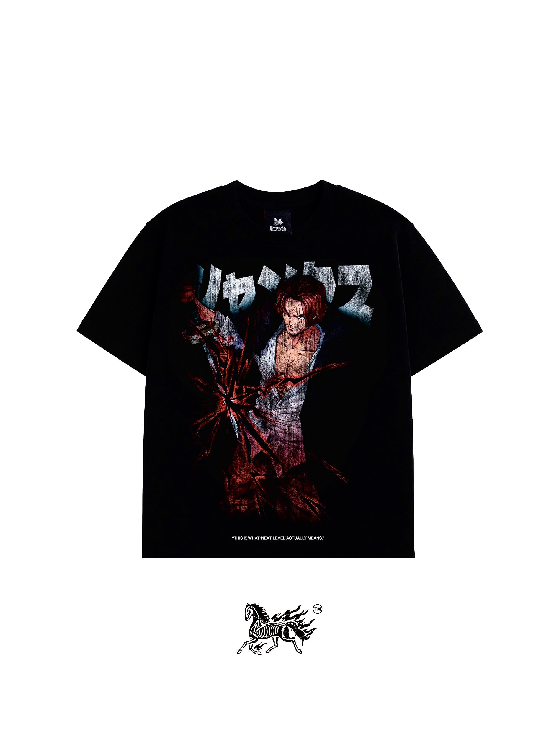 SHANKS DOUBLE PRINT "PREMIUM" BLACK TEE