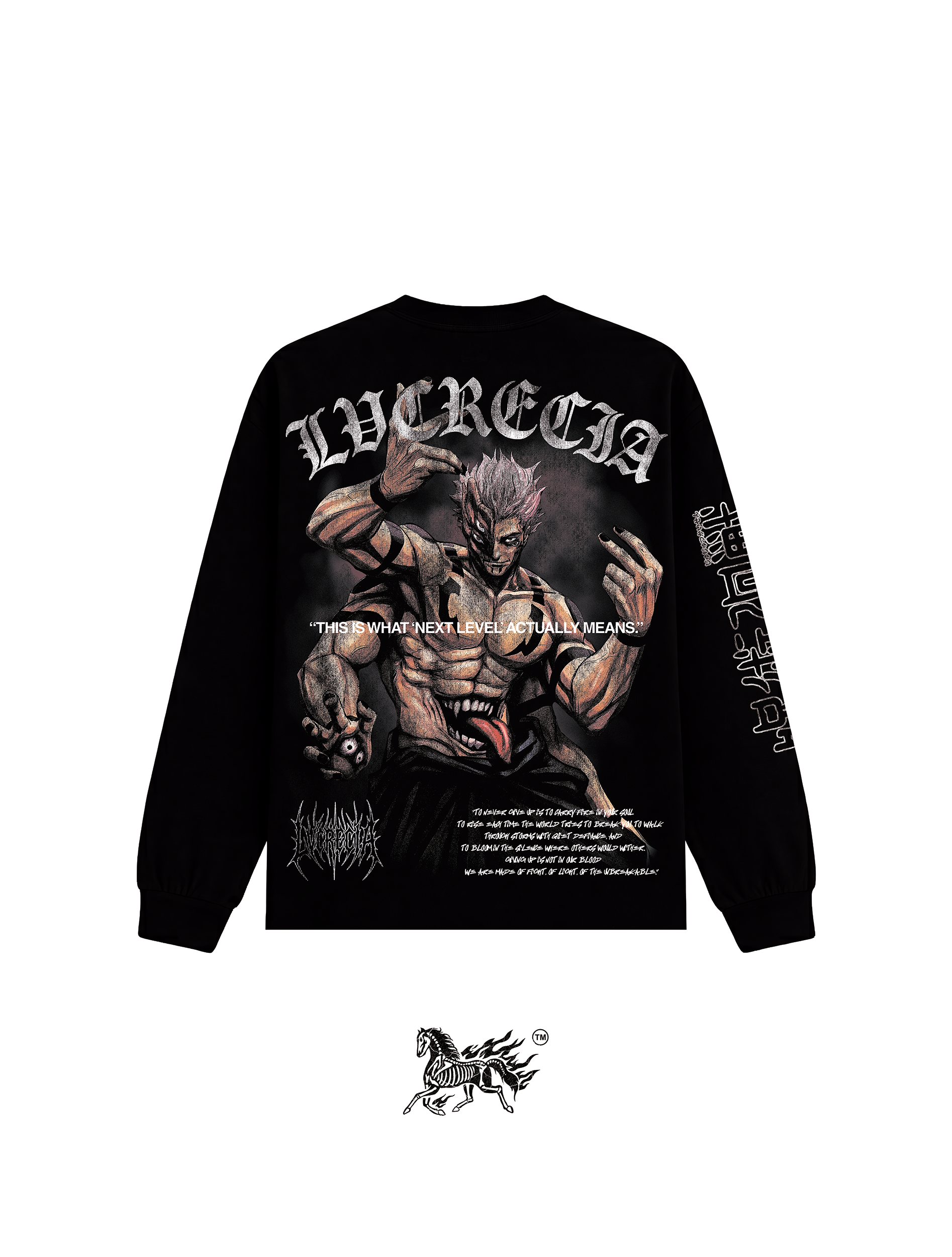 SUKUNA "PREMIUM" LONG SLEEVE BLACK TEE