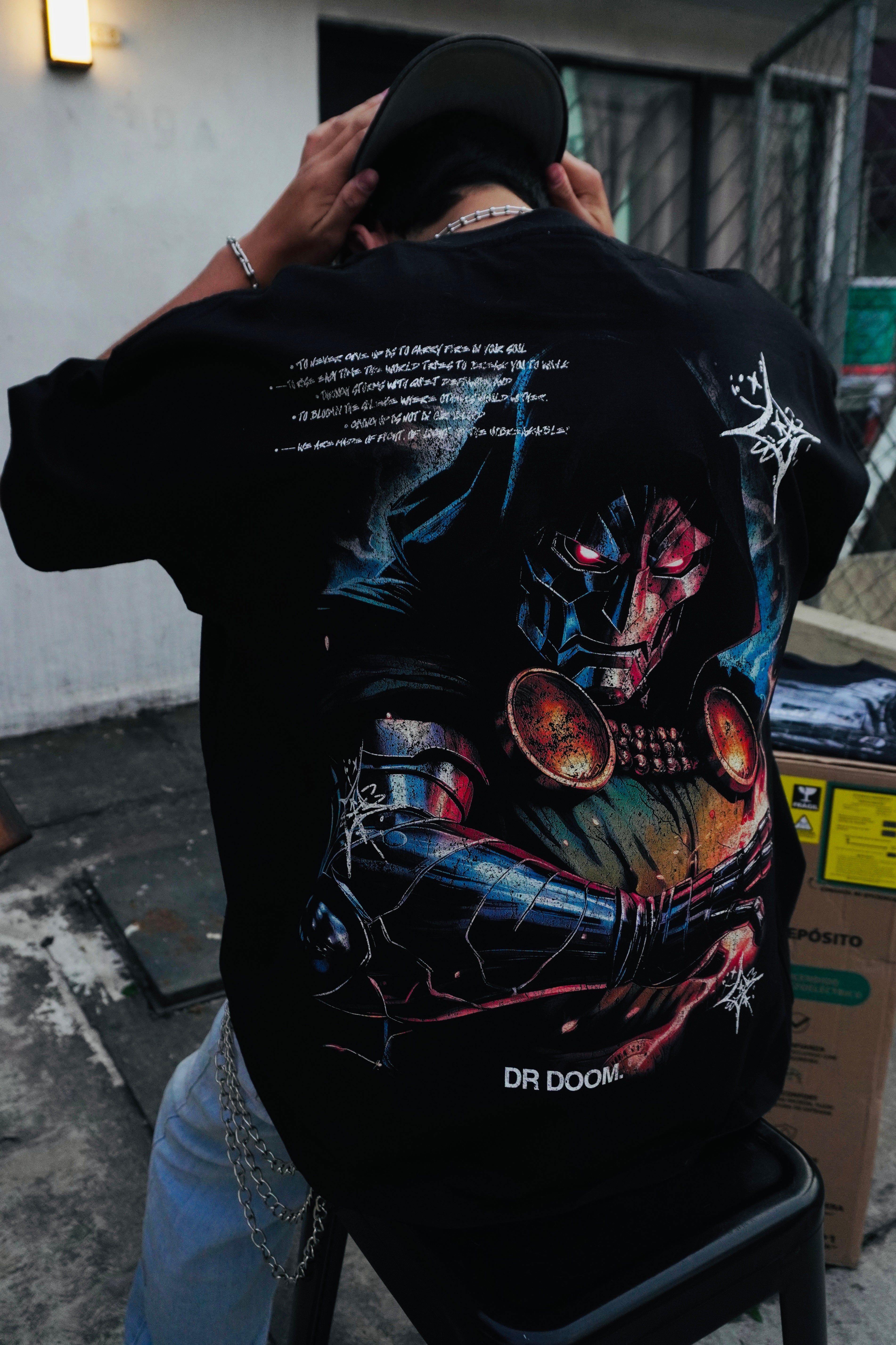 DR. DOOM "PREMIUM" BLACK TEE