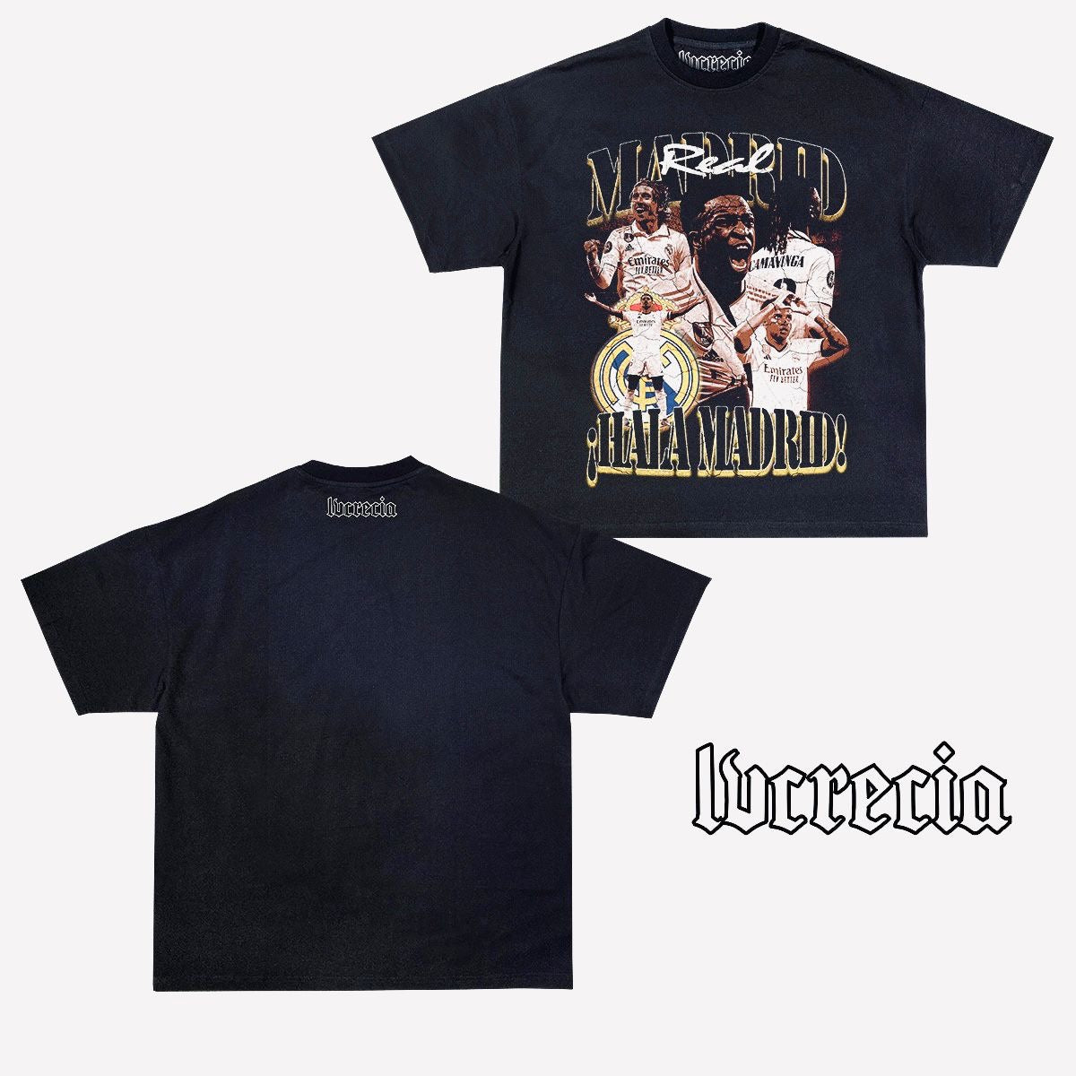 Hala Madrid Black Tee