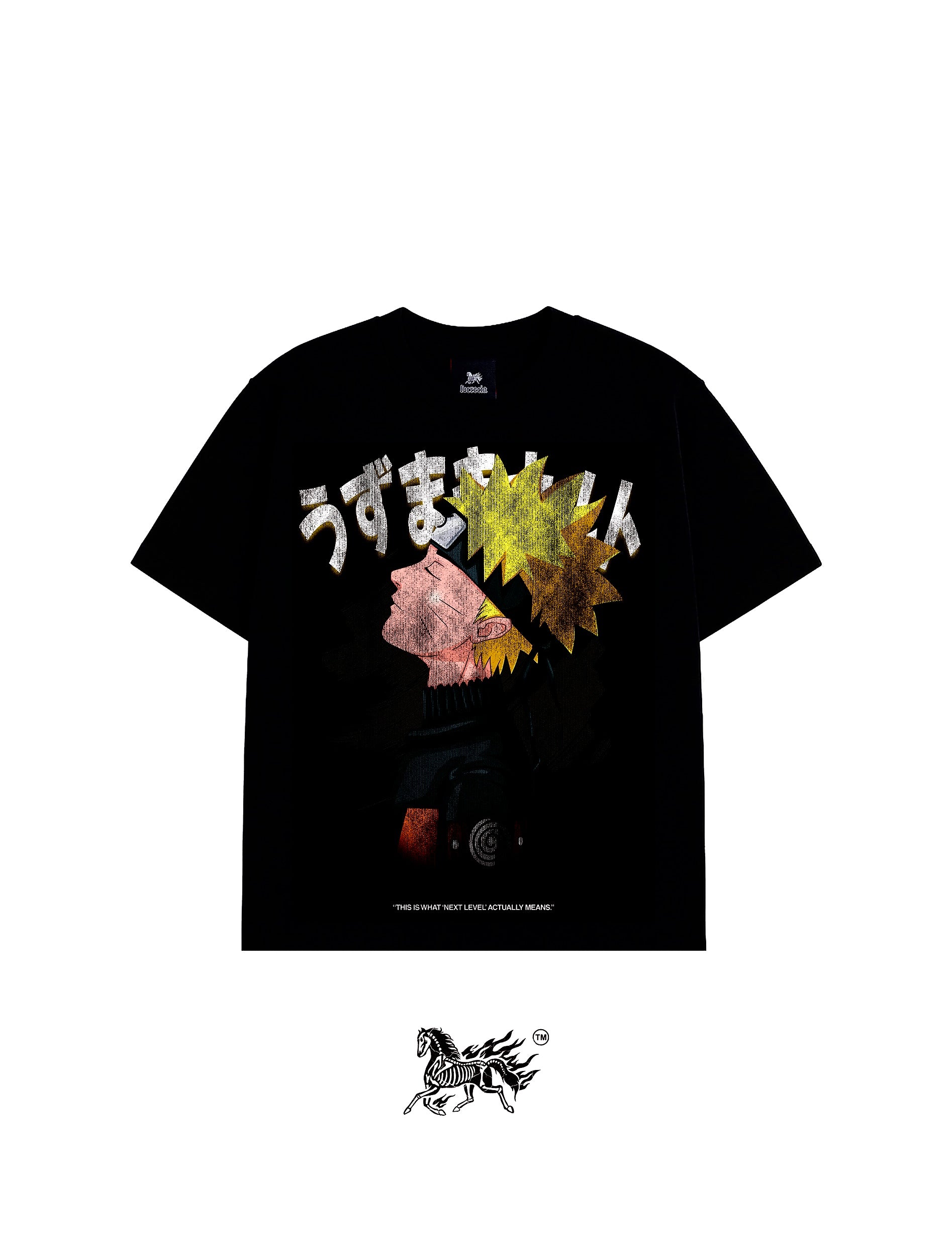 NARUTO UZUMAKI DOUBLE PRINT "PREMIUM" BLACK TEE