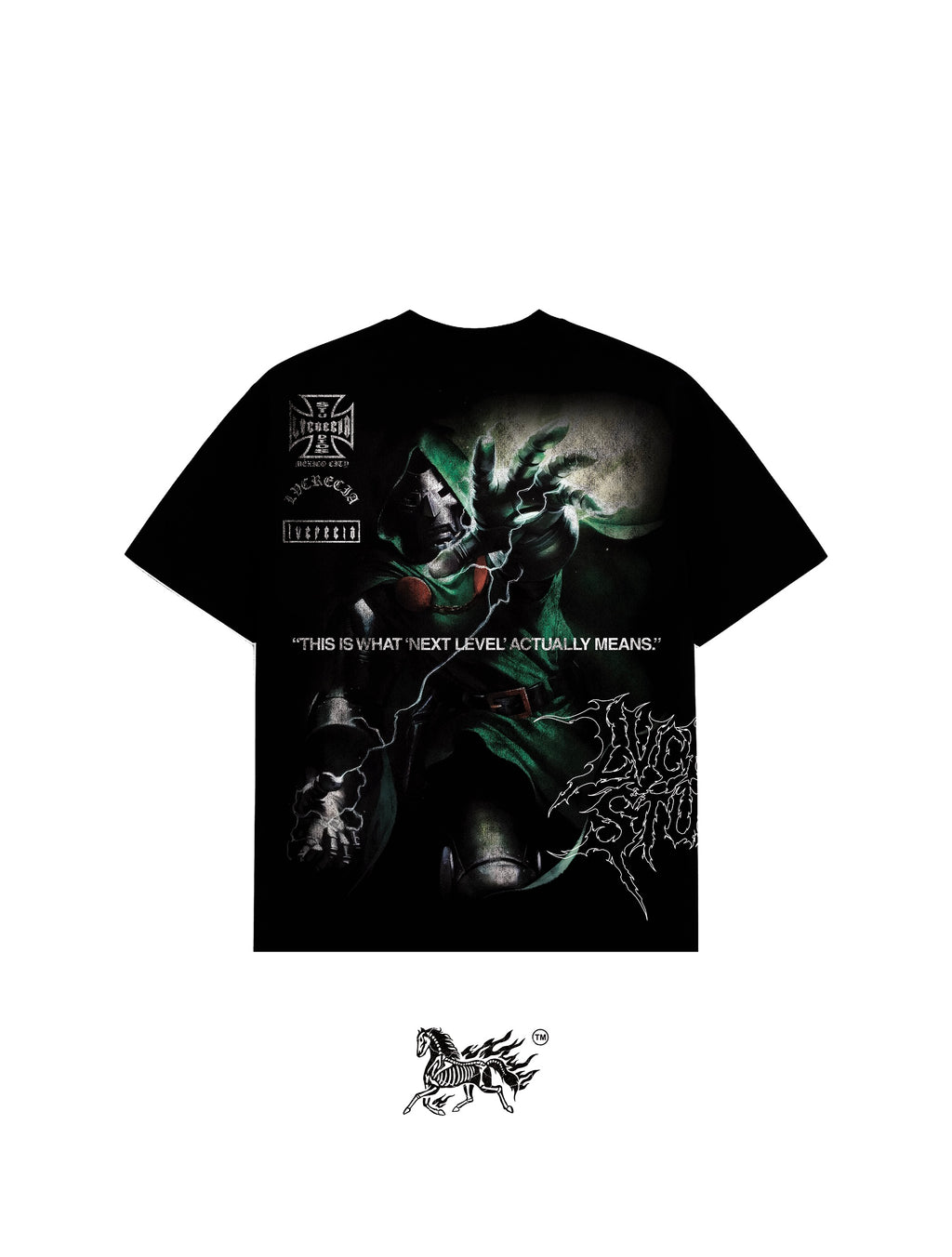 VICTOR AOP "PREMIUM" BLACK TEE