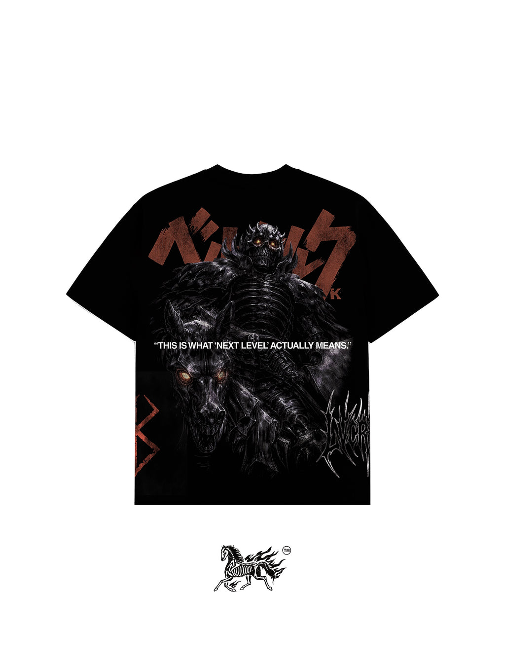 SKULL KNIGHT AOP "PREMIUM" BLACK TEE