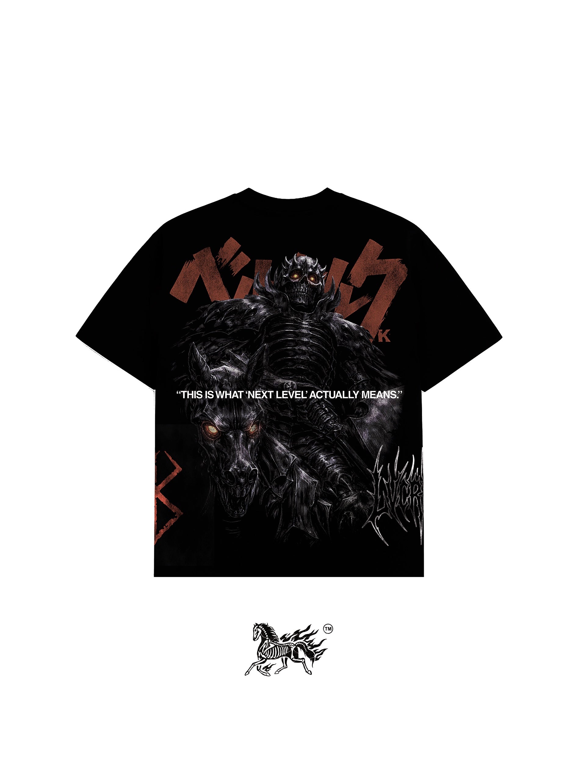 SKULL KNIGHT AOP "PREMIUM" BLACK TEE