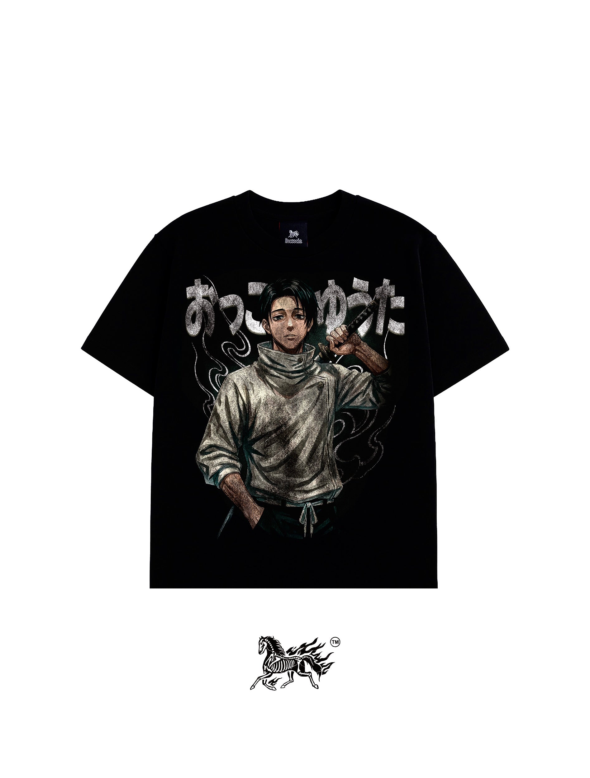 YUTA&RIKA DOUBLE PRINT "PREMIUM" BLACK TEE