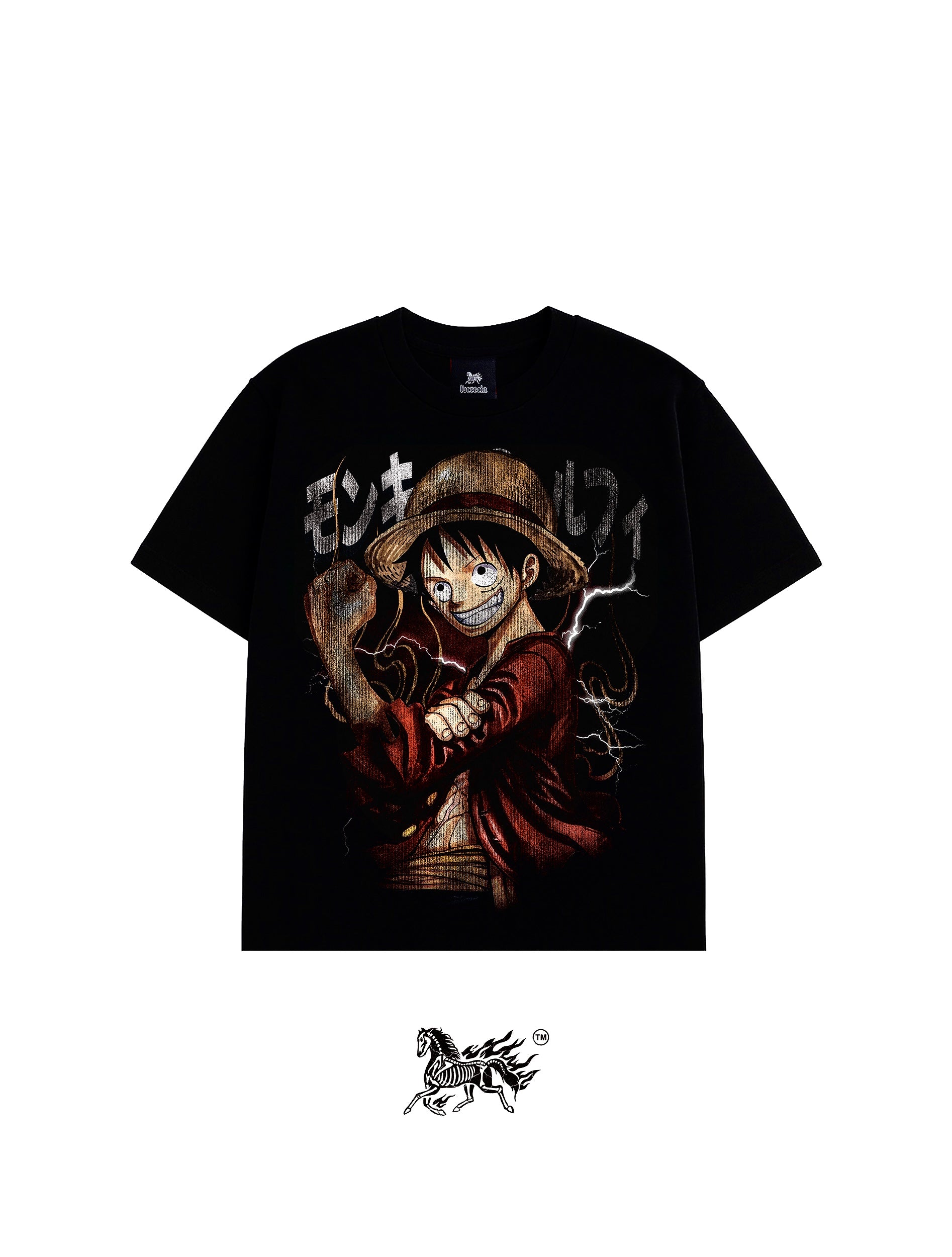 LUFFY FRONT ONLY "PREMIUM" BLACK TEE