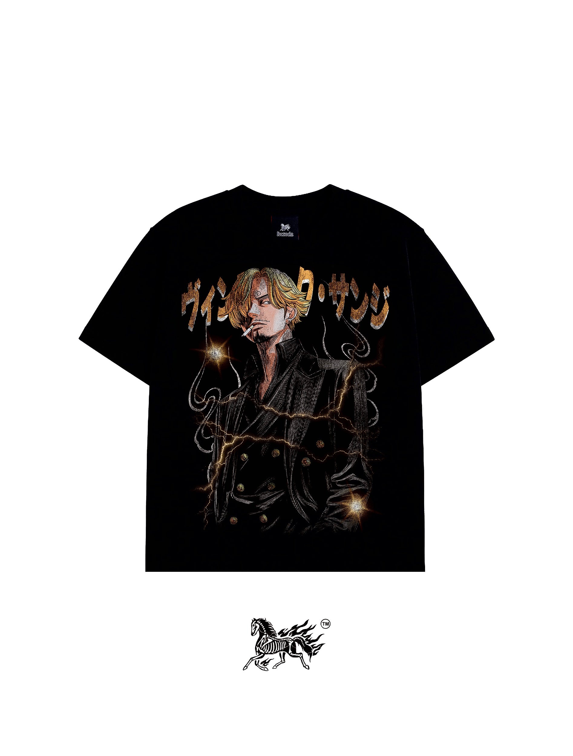 SANJI FRONT ONLY "PREMIUM" BLACK TEE