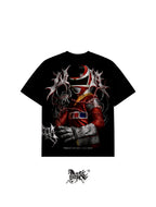 RED RANGER AOP "PREMIUM" BLACK TEE