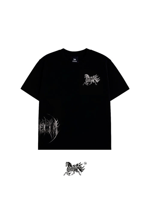 BLACK RANGER ALL-OVER PRINT "PREMIUM" BLACK TEE