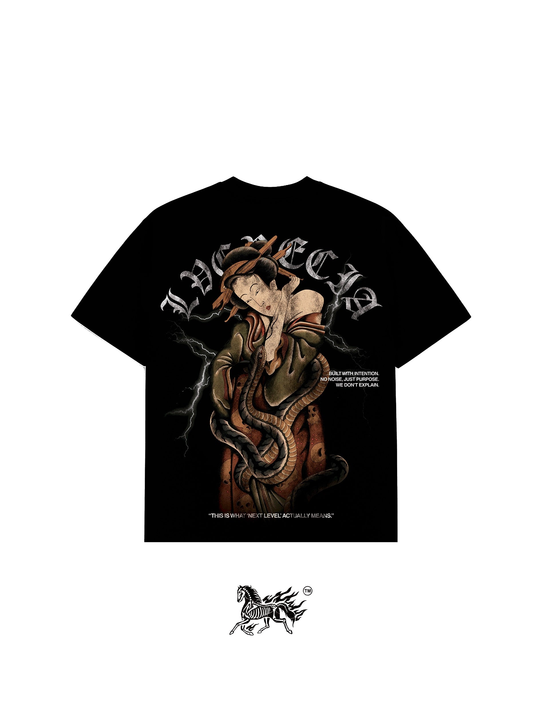 SNAKES EVERYWHERE "PREMIUM" BLACK TEE