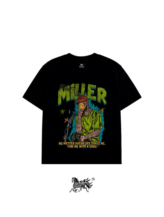 MILLER "PREMIUM" BLACK TEE
