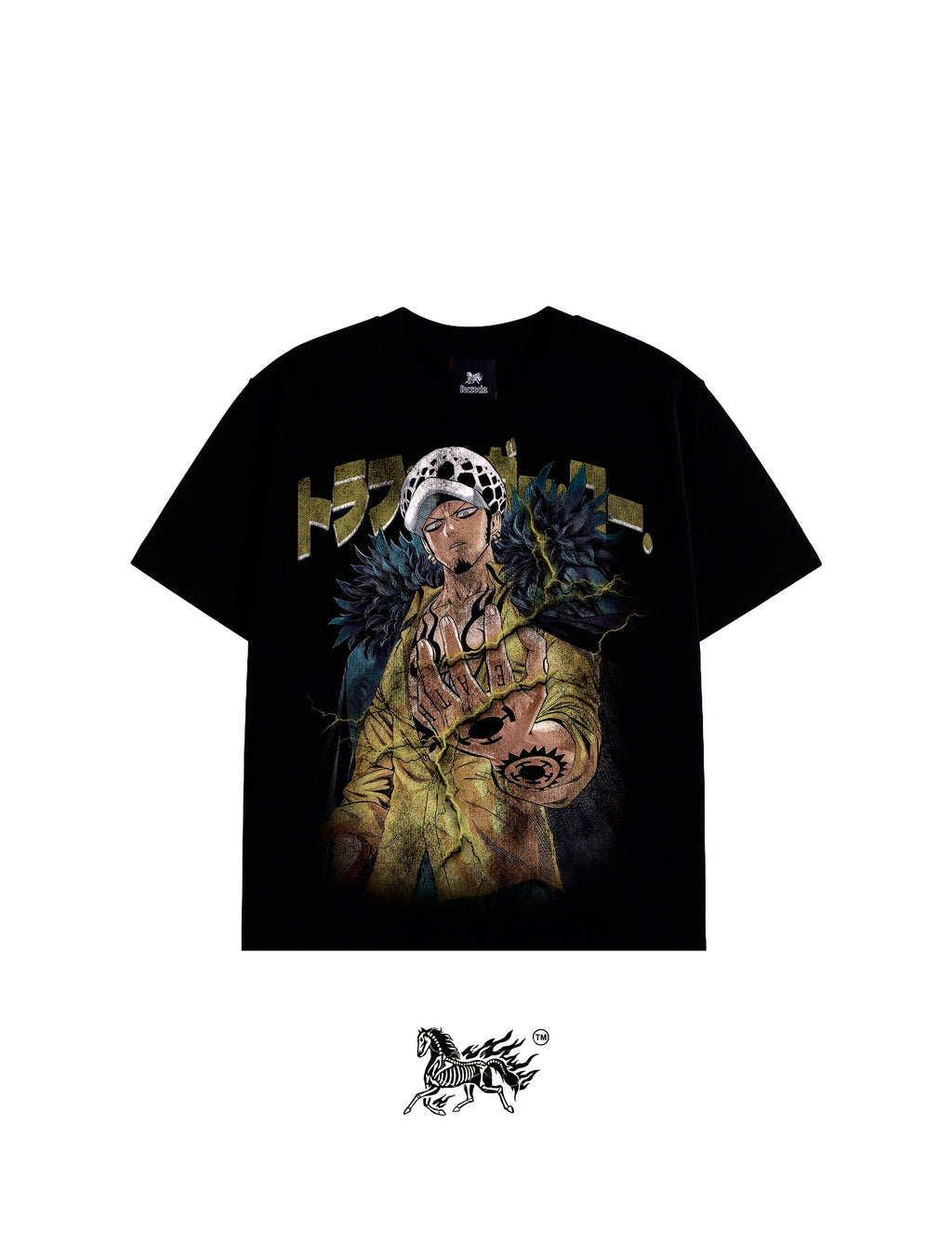 TRAFALGAR D. LAW FRONT ONLY "PREMIUM" BLACK TEE