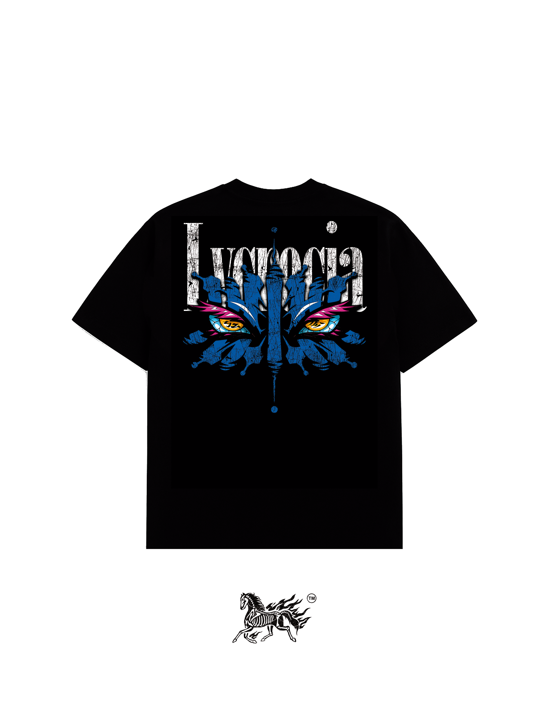 AKAZA DOUBLE PRINT "PREMIUM" BLACK TEE