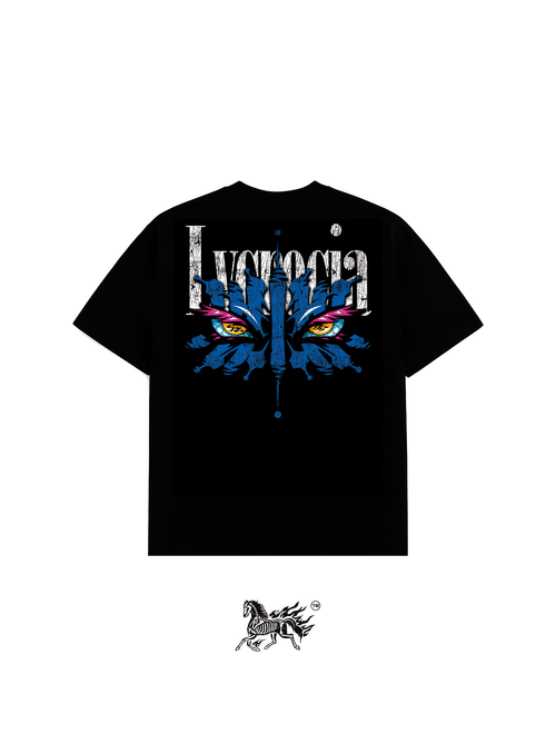 AKAZA DOUBLE PRINT "PREMIUM" BLACK TEE