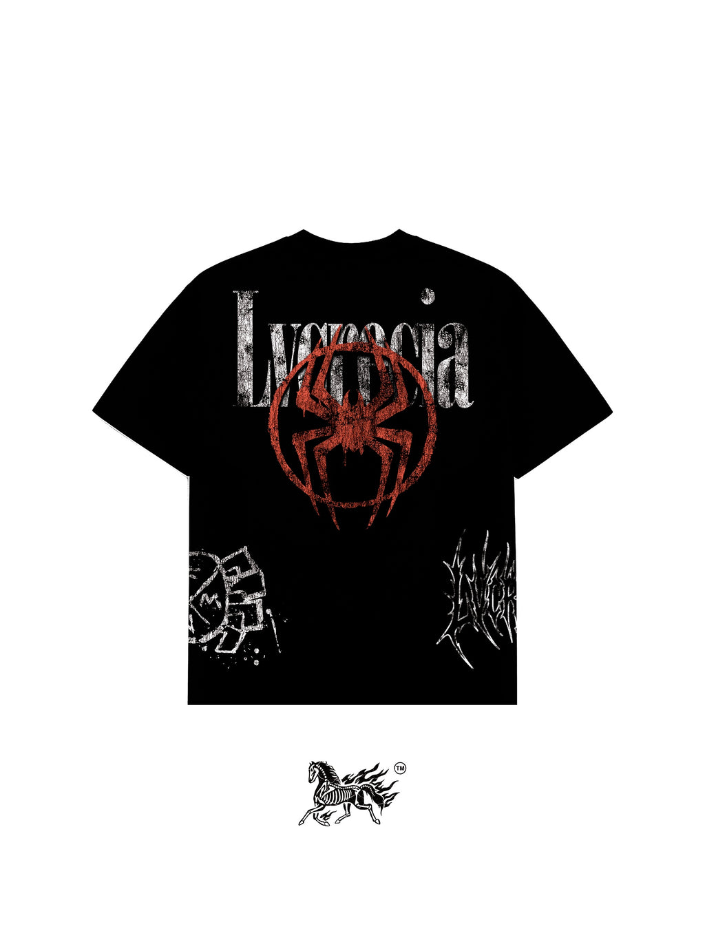 SPIDERPUNK AOP "PREMIUM" BLACK TEE