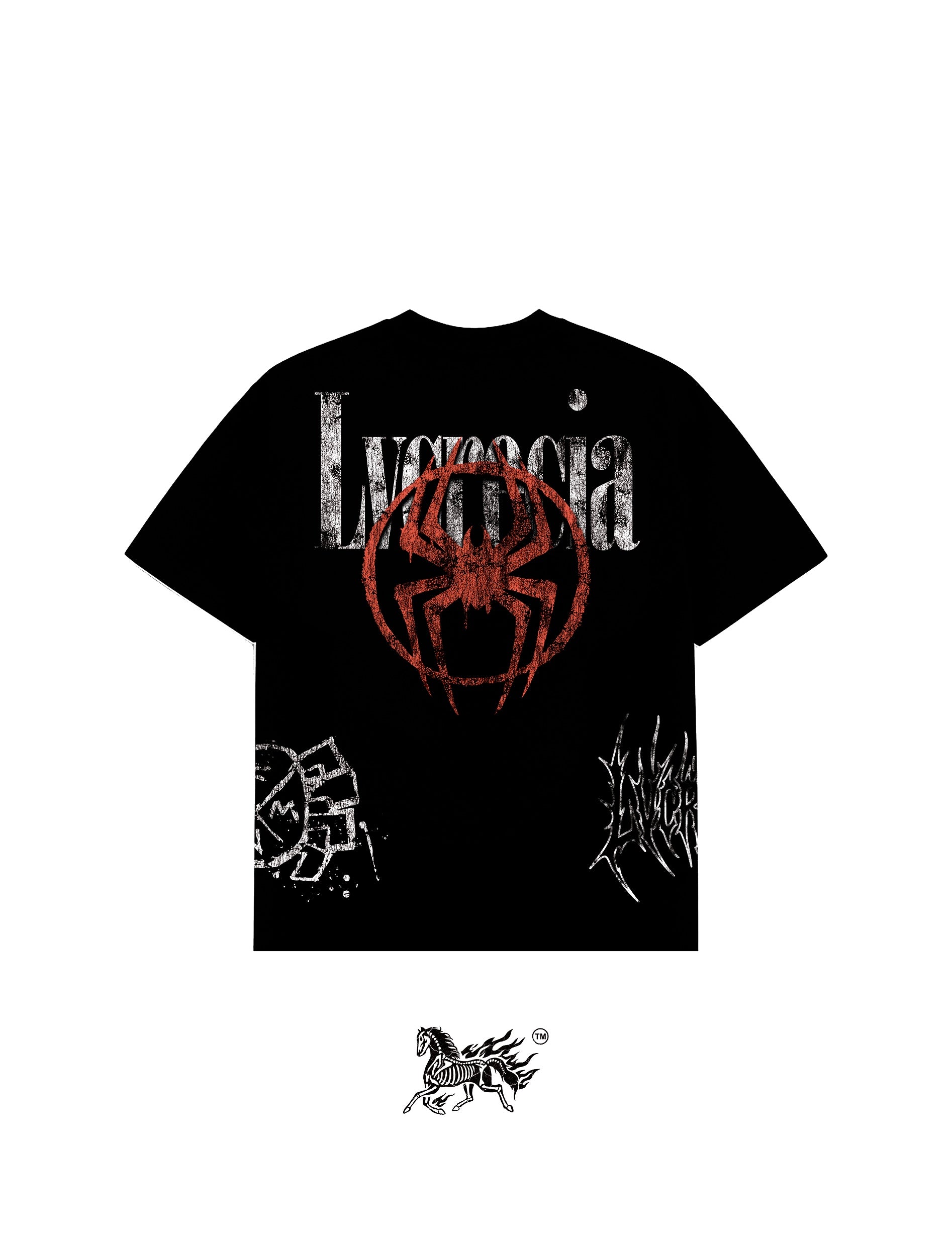 SPIDERPUNK AOP "PREMIUM" BLACK TEE