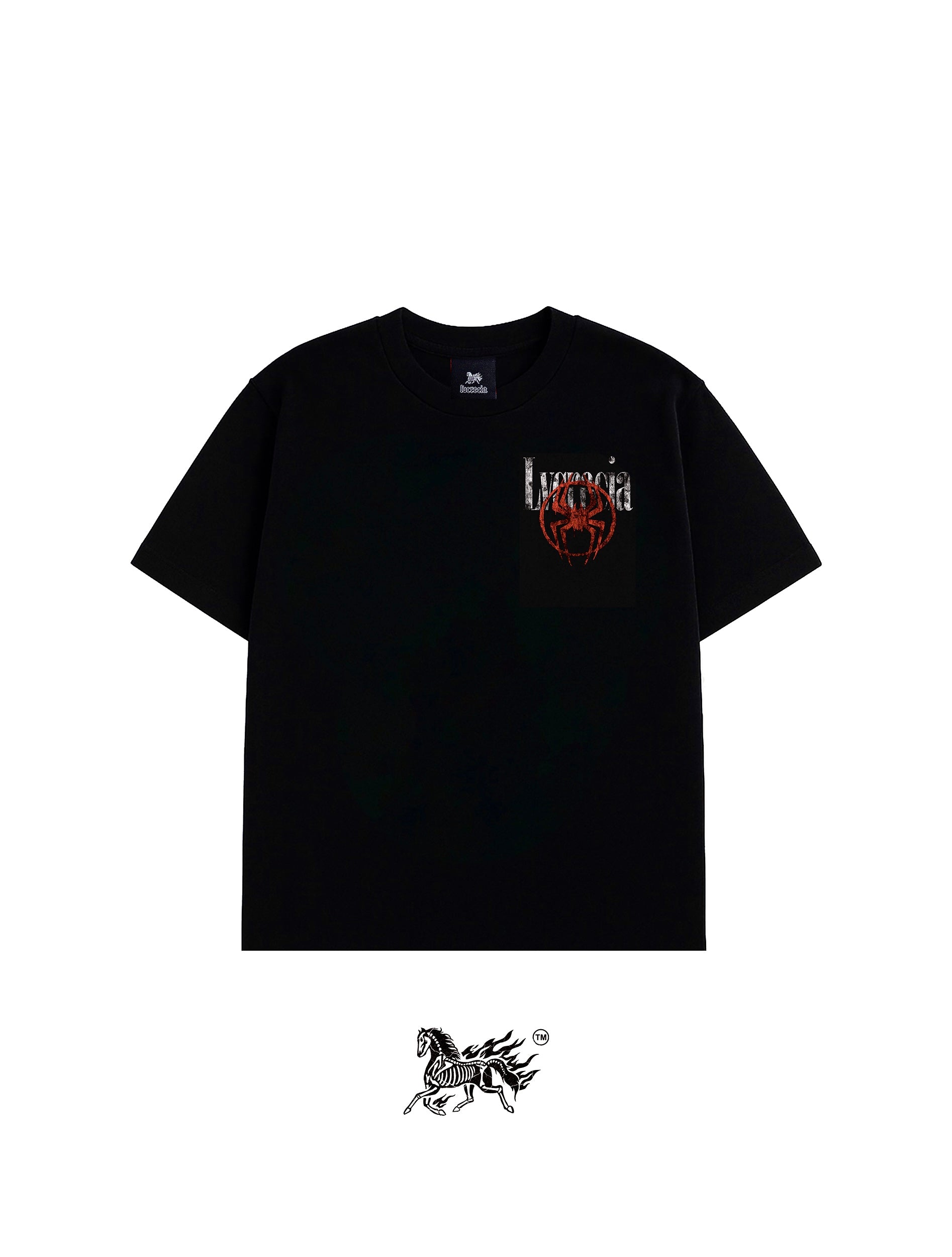 SPIDERPUNK BACK "PREMIUM" BLACK TEE