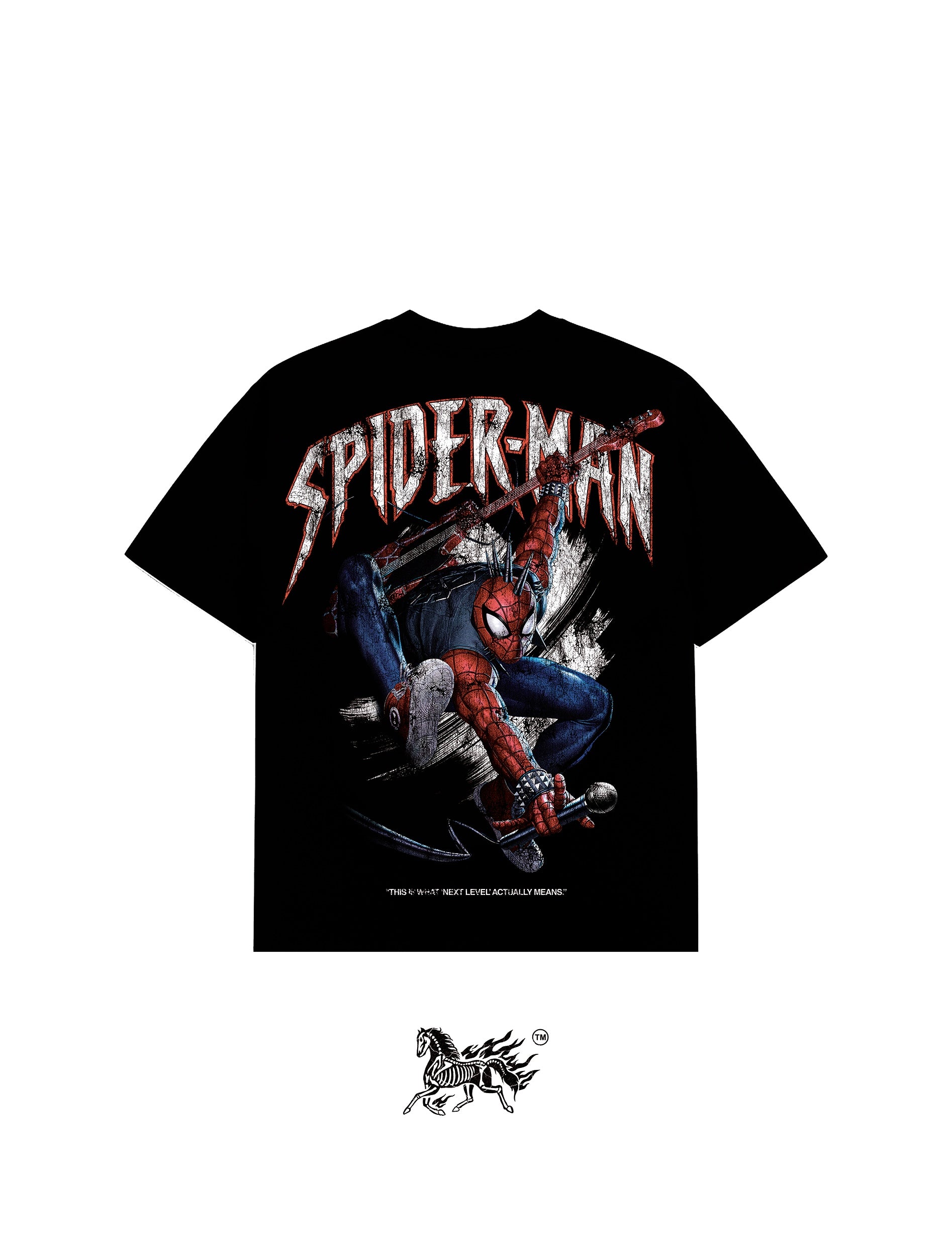 SPIDERPUNK BACK "PREMIUM" BLACK TEE