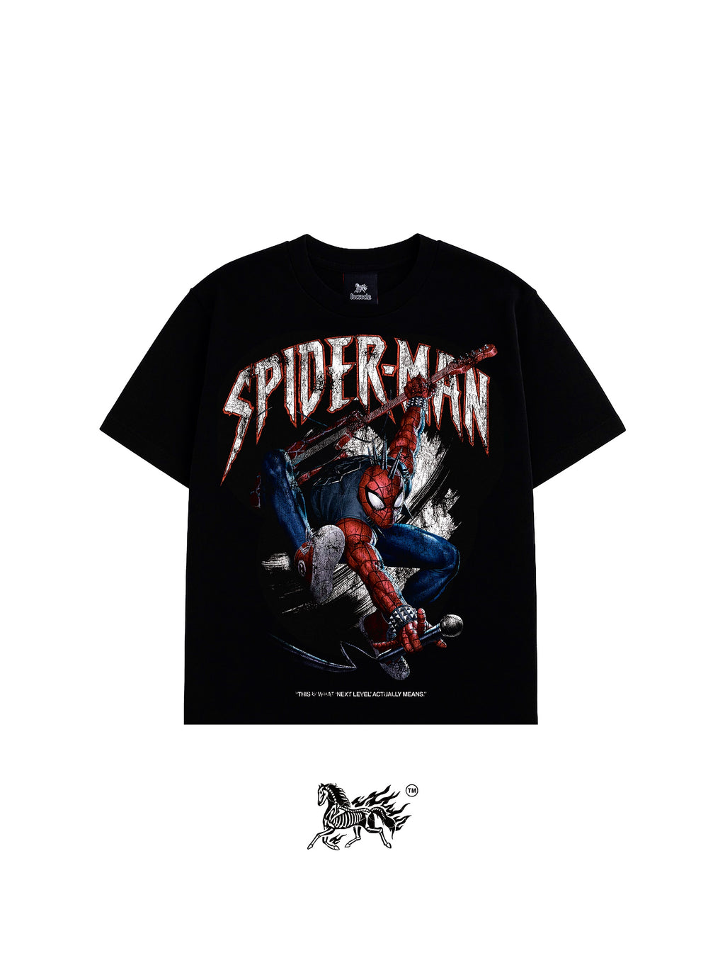 SPIDERPUNK DOUBLE PRINT "PREMIUM" BLACK TEE
