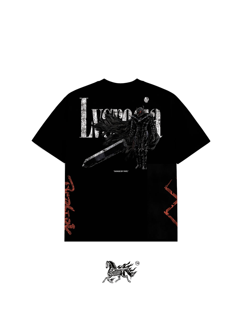 ¿SAVAGE BY FATE? AOP "PREMIUM" BLACK TEE