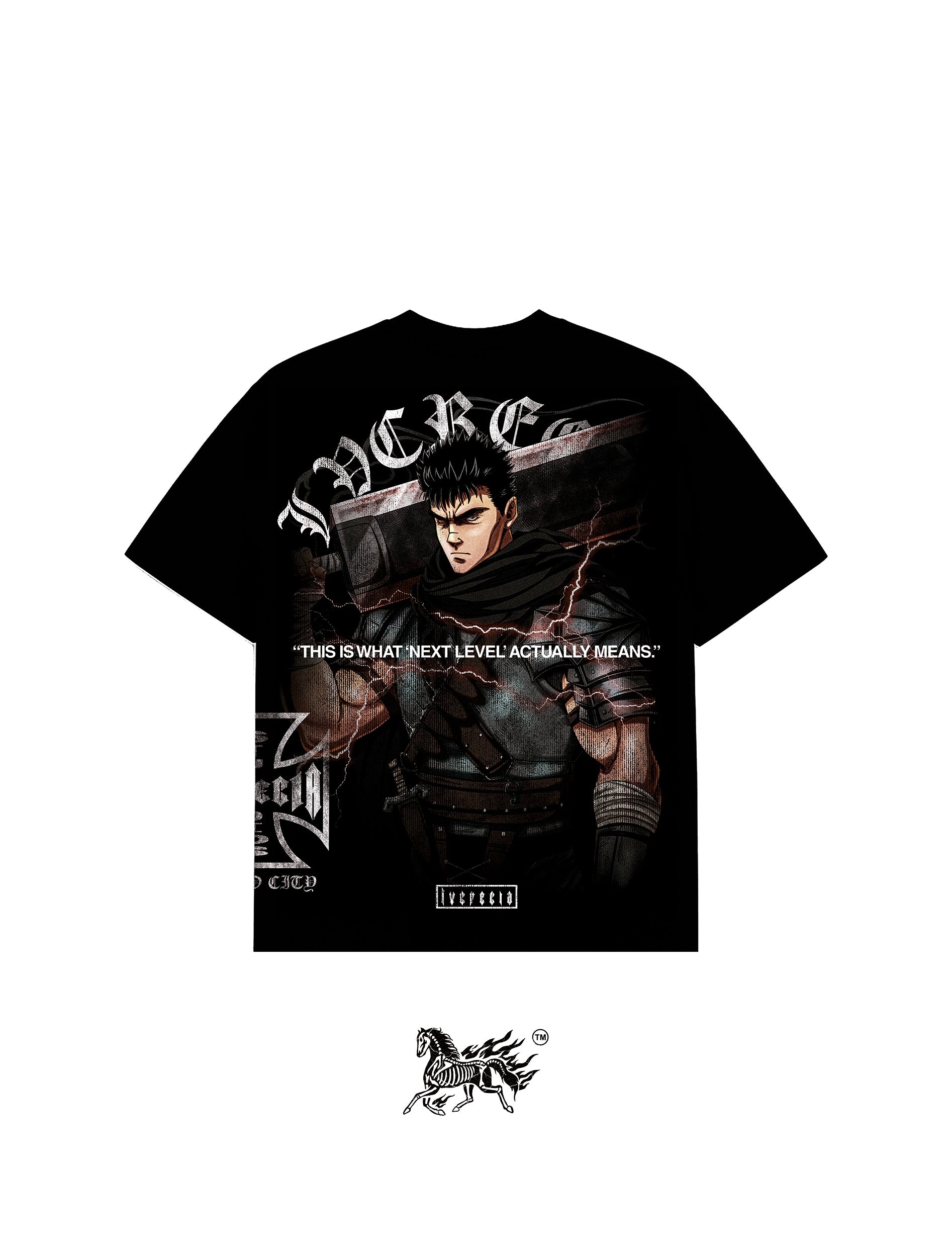 ¿GUTS, AGAIN? AOP "PREMIUM" BLACK TEE