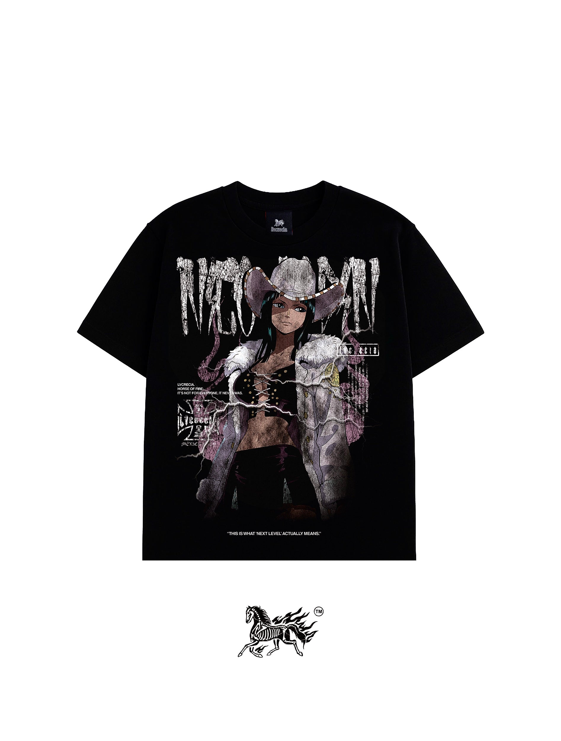 NICO ROBIN DOUBLE PRINT "PREMIUM" BLACK TEE