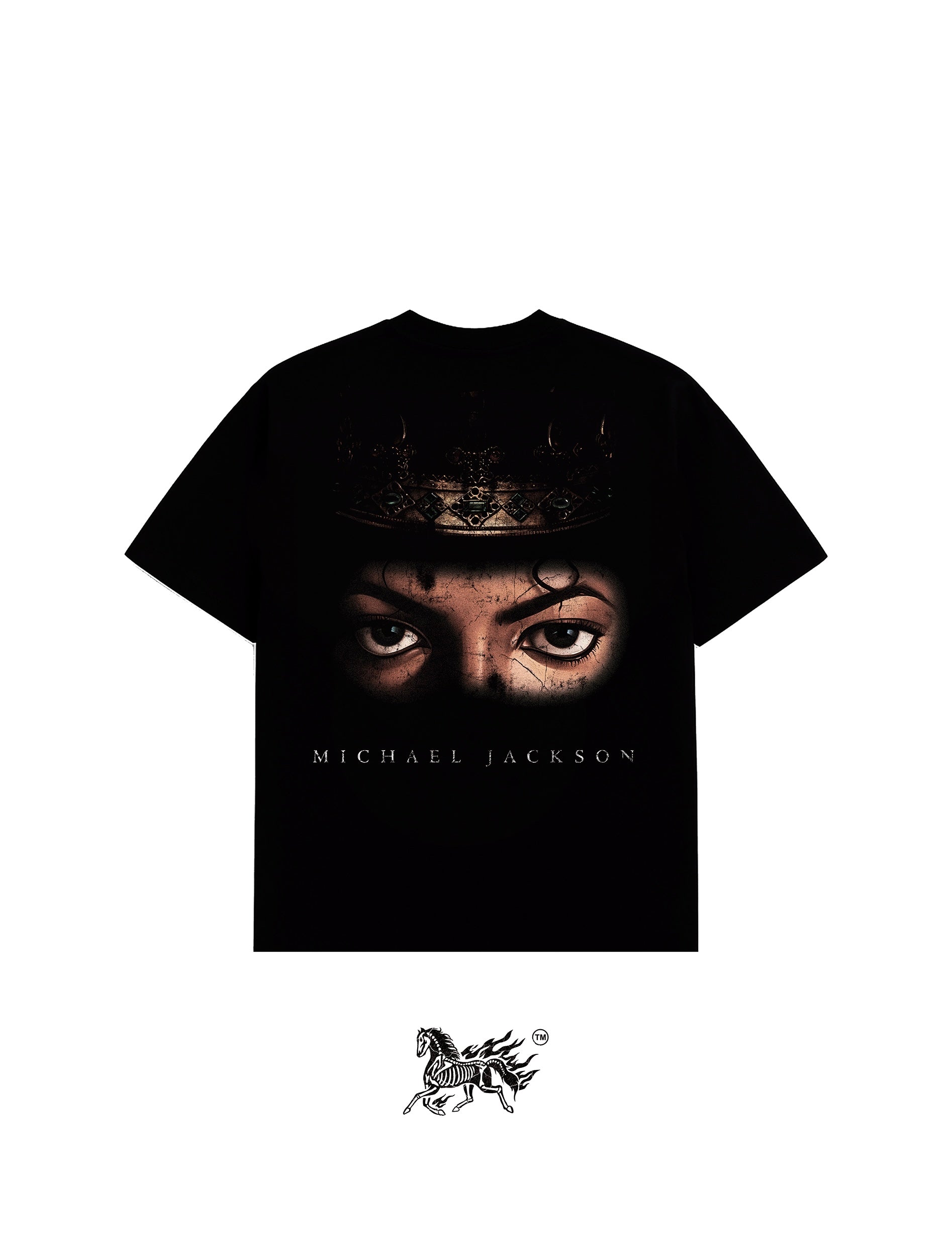 MICHAEL JACKSON DOUBLE PRINT "PREMIUM" BLACK TEE