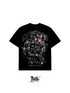 ROMANCE DOUBLE PRINT "PREMIUM" BLACK TEE