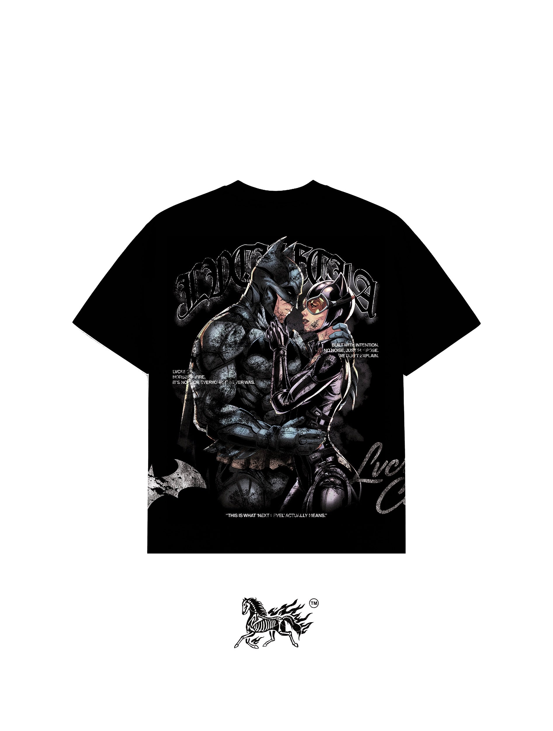 ROMANCE AOP "PREMIUM" BLACK TEE