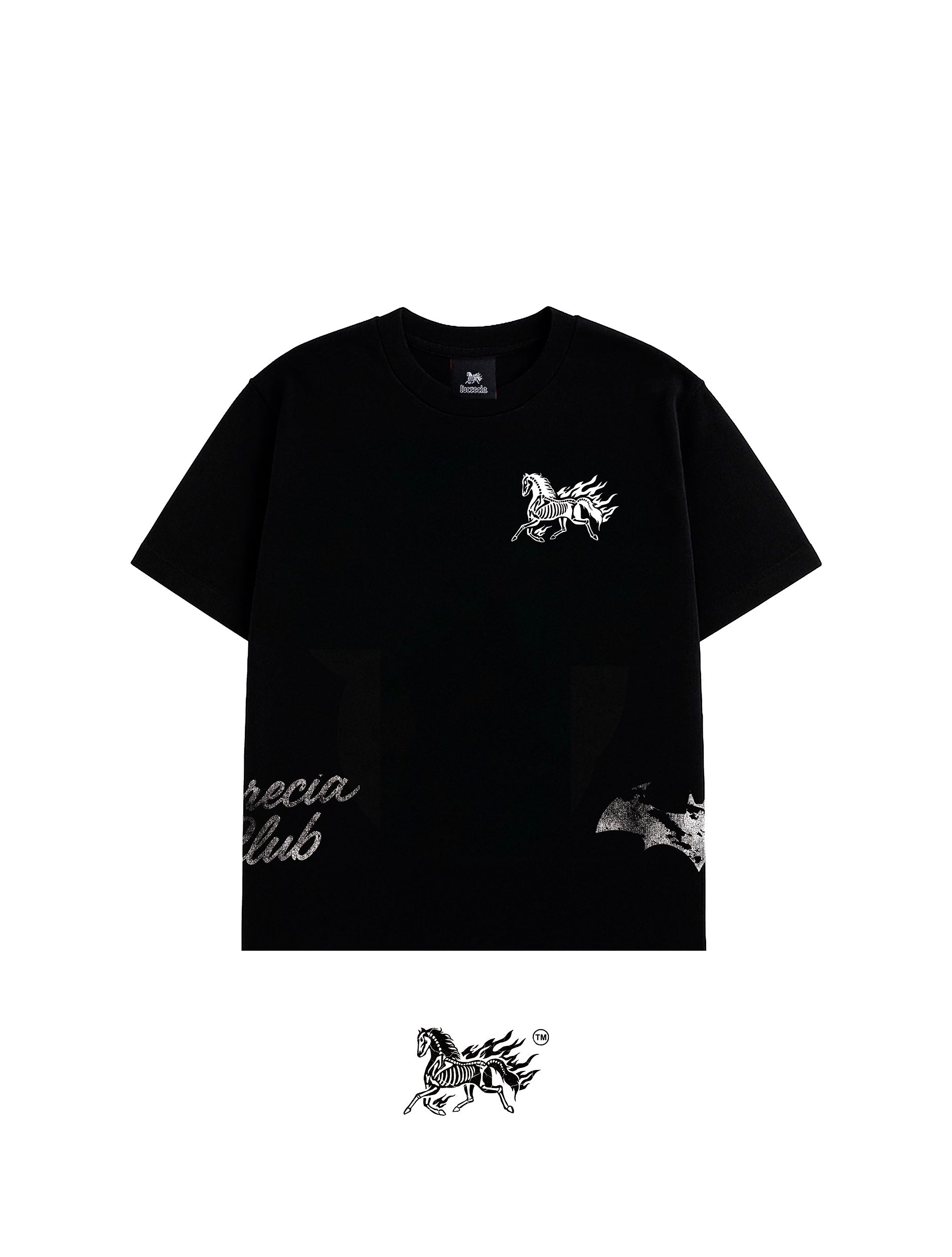 ROMANCE AOP "PREMIUM" BLACK TEE
