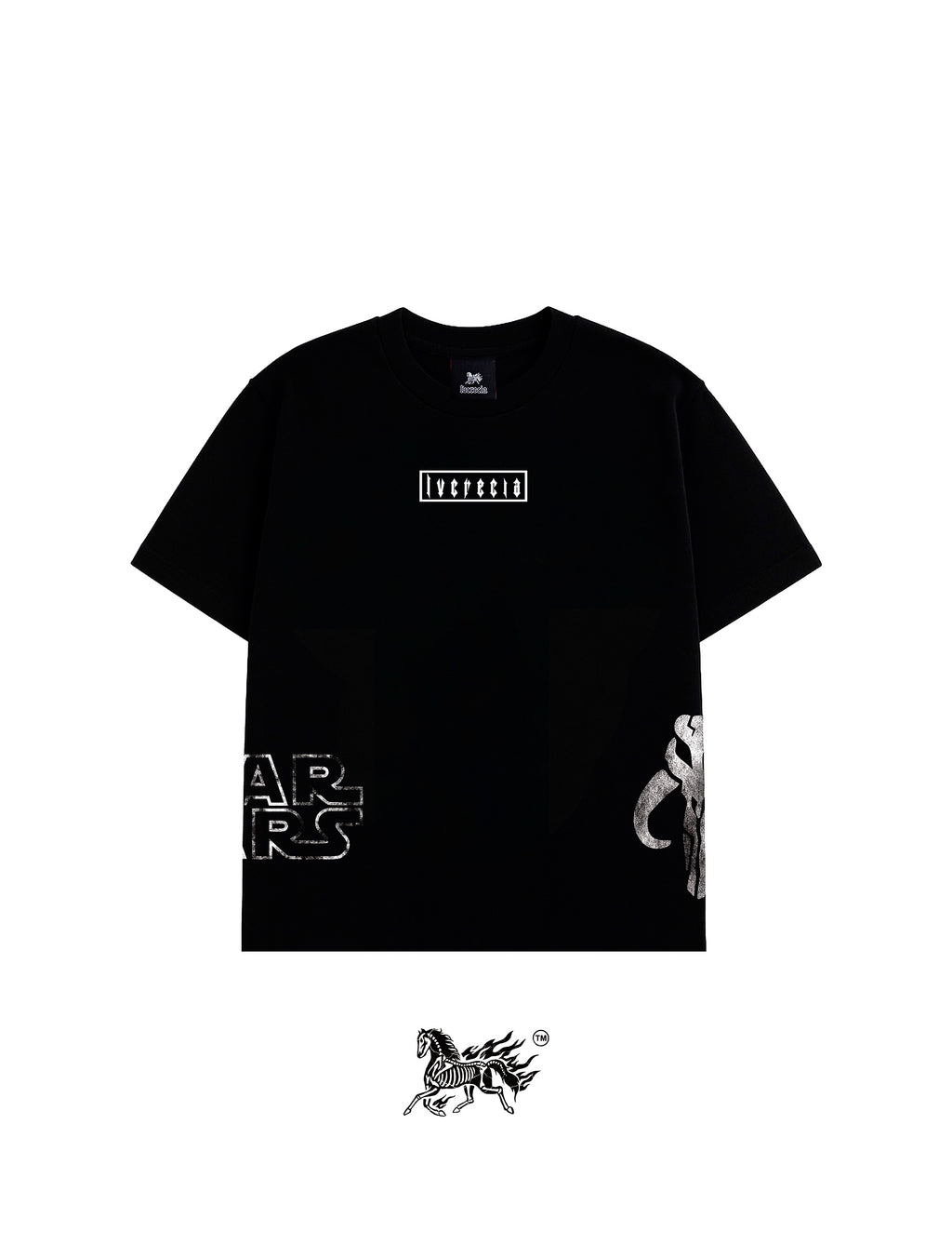 NOT ALONE IN THE DARK AOP "PREMIUM" BLACK TEE