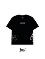 NOT ALONE IN THE DARK AOP "PREMIUM" BLACK TEE
