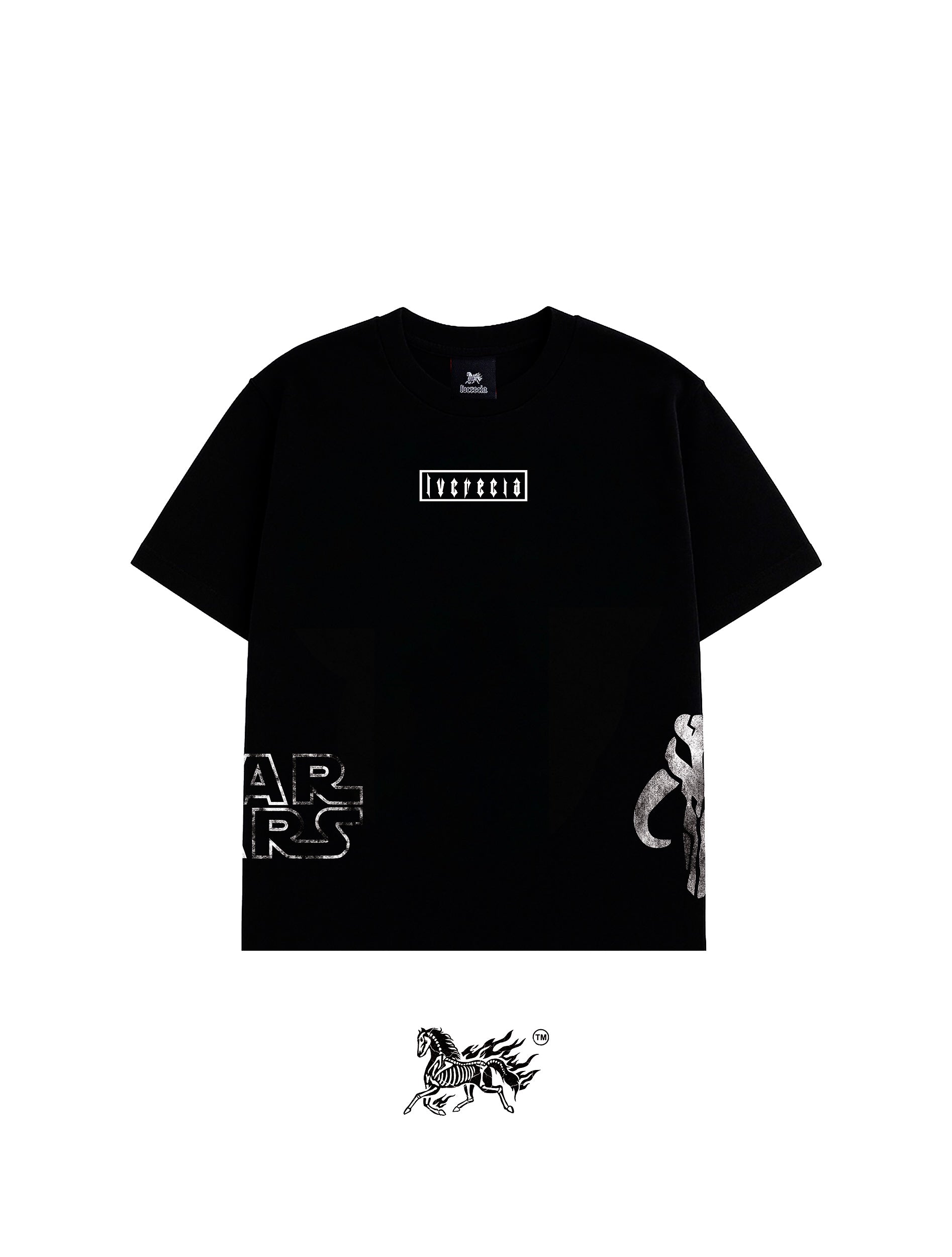 NOT ALONE IN THE DARK AOP "PREMIUM" BLACK TEE