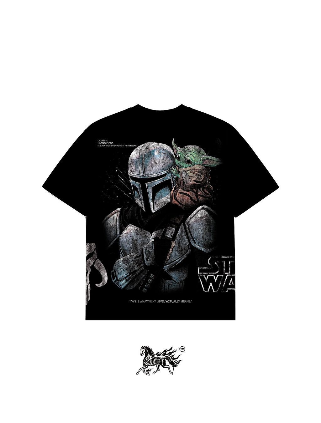 NOT ALONE IN THE DARK AOP "PREMIUM" BLACK TEE