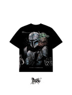 NOT ALONE IN THE DARK AOP "PREMIUM" BLACK TEE