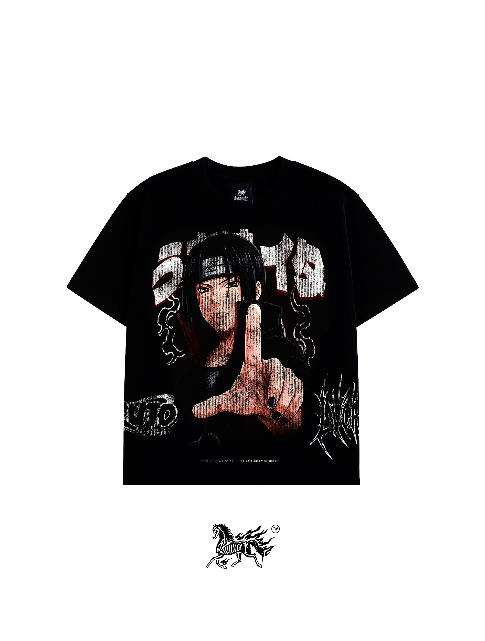 ITACHI UCHIHA AOP "PREMIUM" BLACK TEE