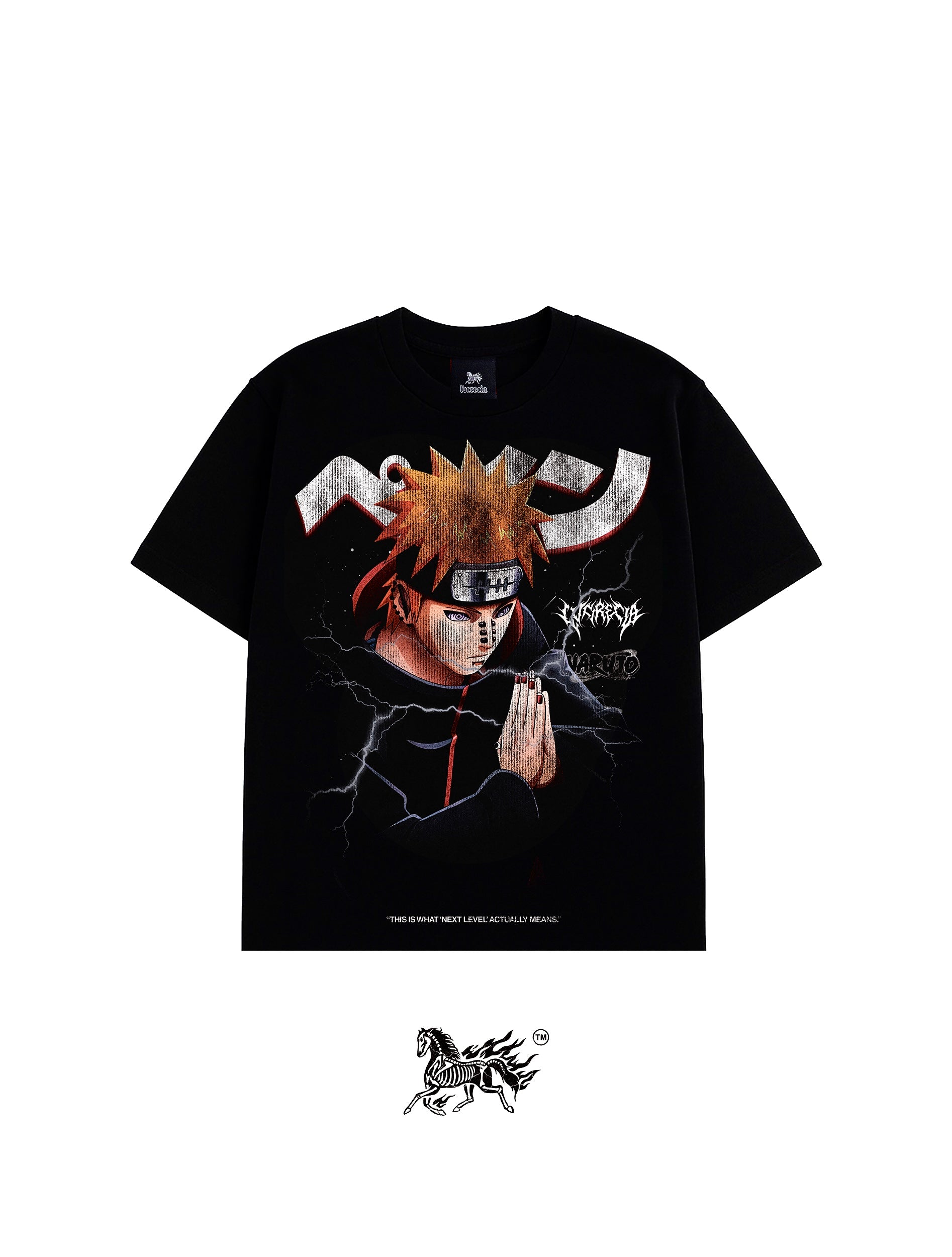 PAIN DOUBLE PRINT "PREMIUM" BLACK TEE