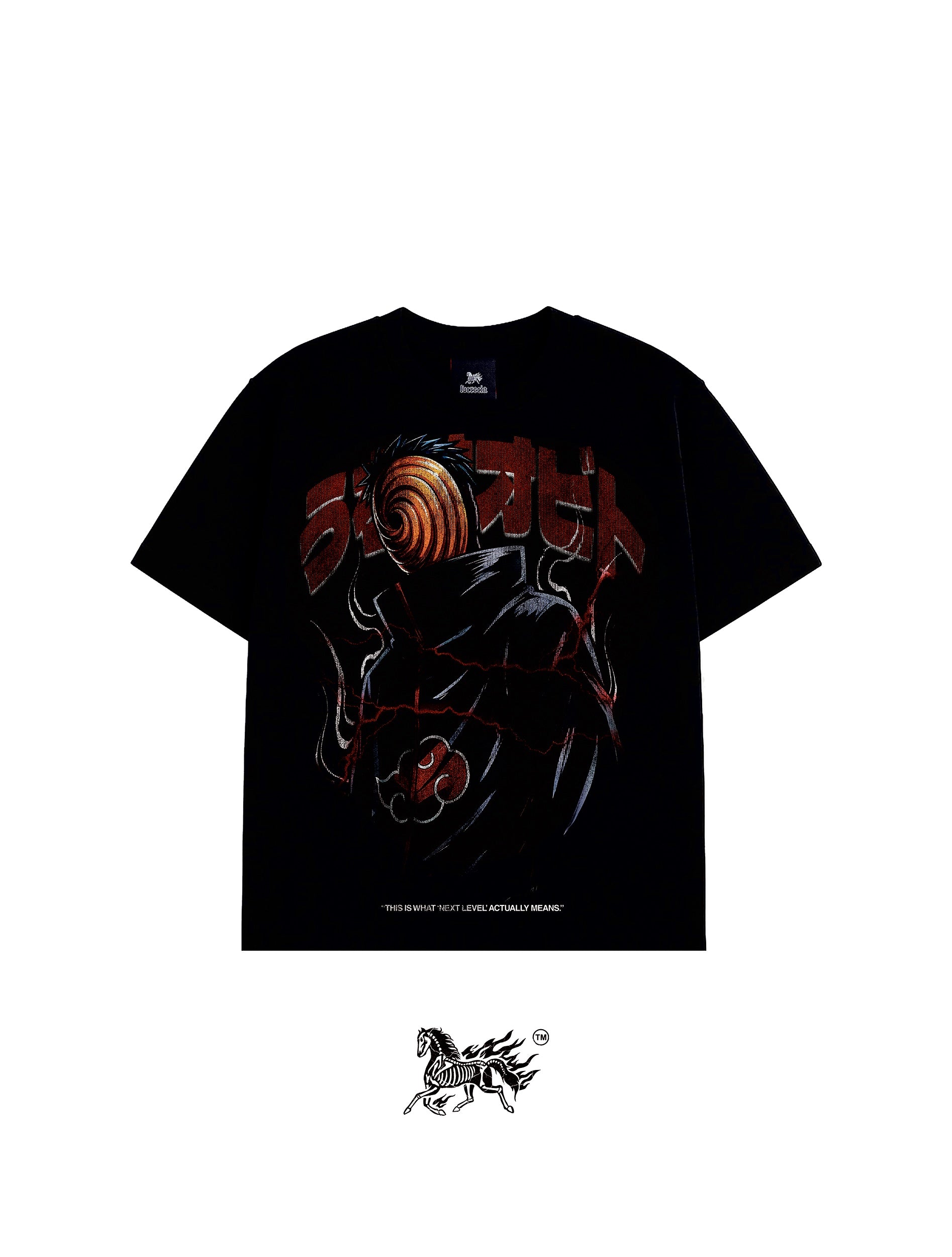 OBITO UCHIHA DOUBLE PRINT "PREMIUM" BLACK TEE