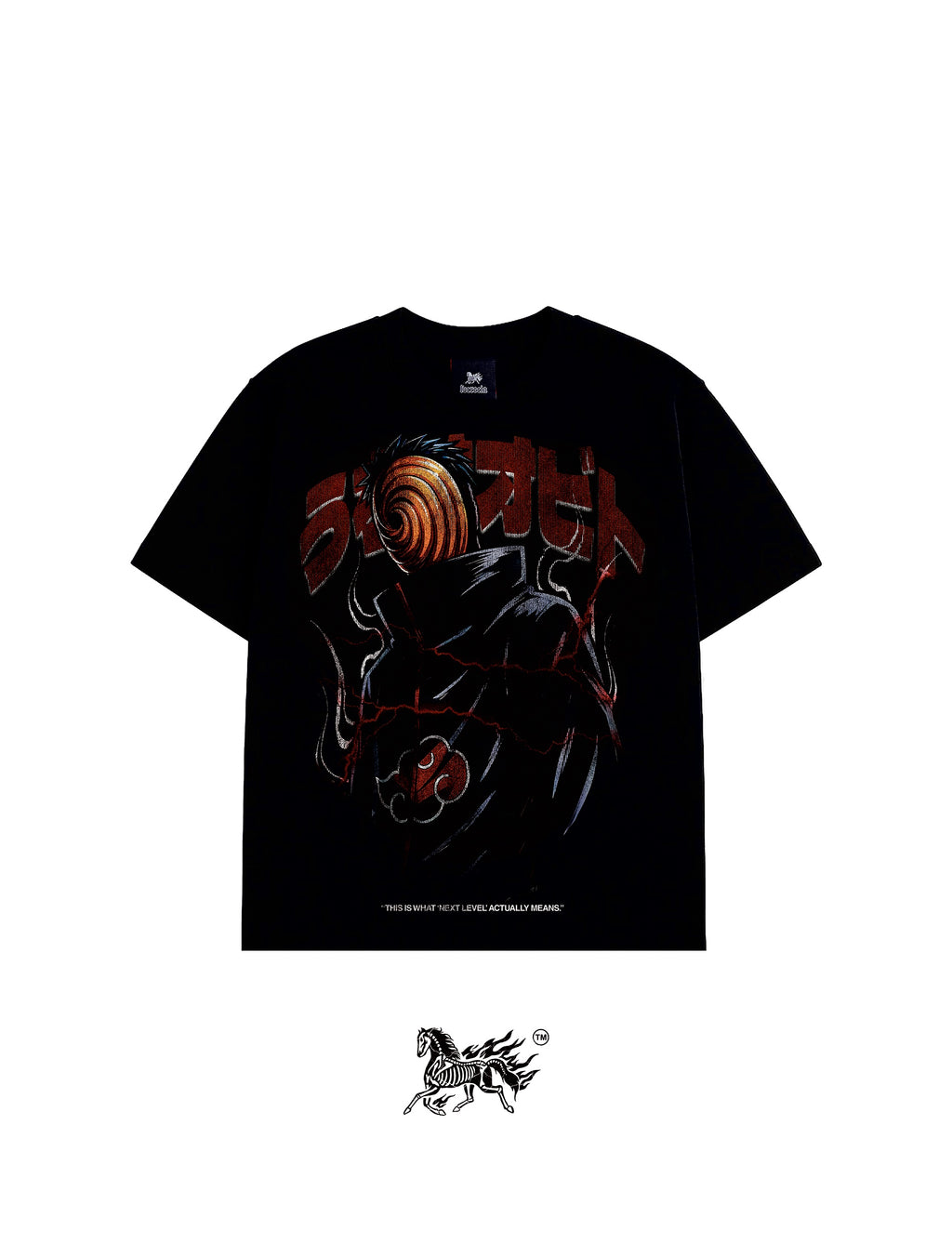 OBITO UCHIHA FRONT "PREMIUM" BLACK TEE