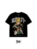 MINATO NAMIKAZE DOUBLE PRINT "PREMIUM" BLACK TEE
