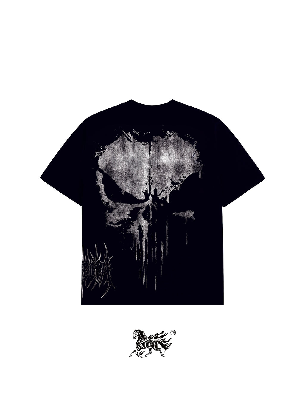 PUNISHER "PREMIUM" AOP BLACK TEE