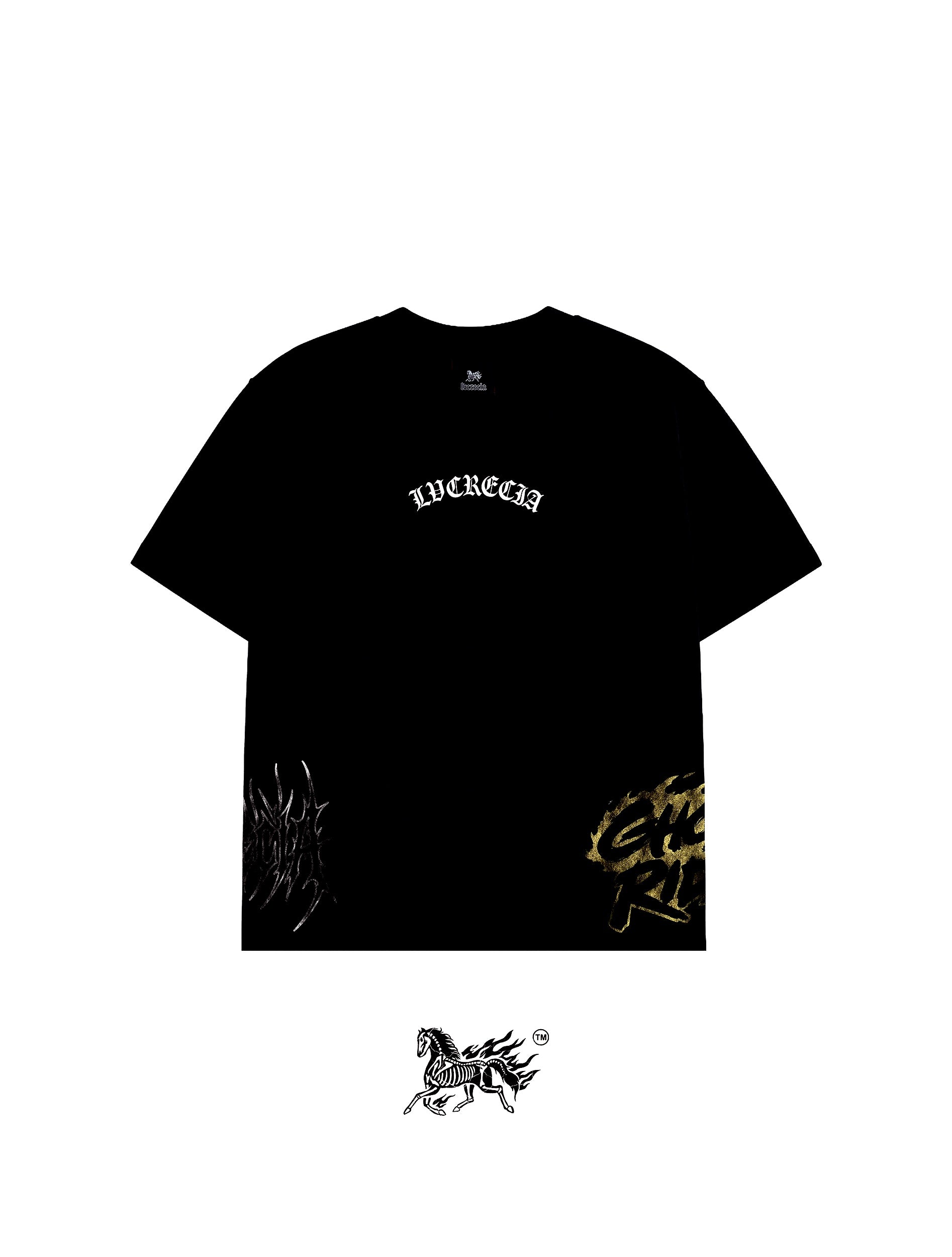 GHOST RIDER "PREMIUM" AOP BLACK TEE