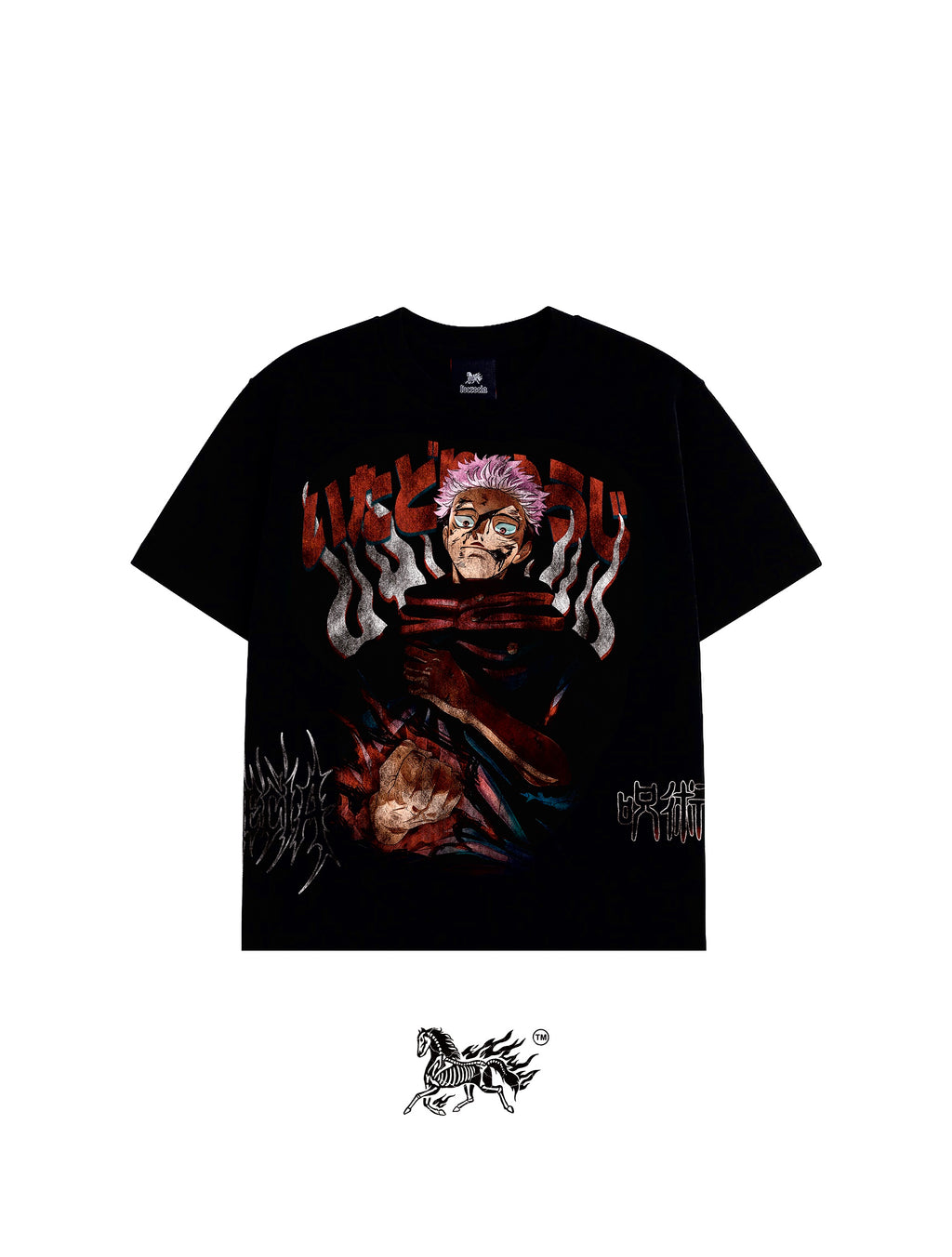 YUJI ITADORI AOP "PREMIUM" BLACK TEE